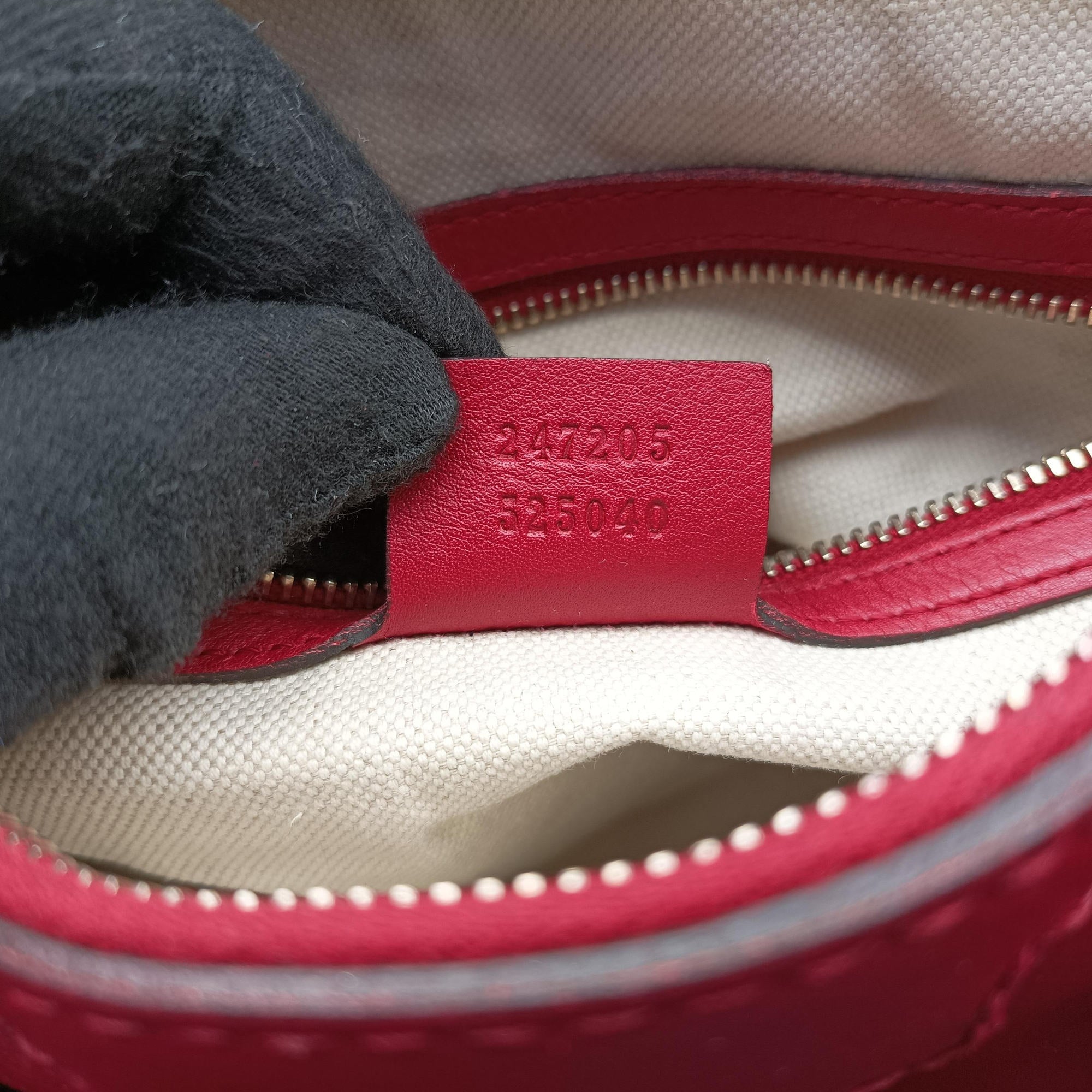 Pre-owned Gucci Sherry Line Red Leather 247205 shoulderbag | stylenewstar