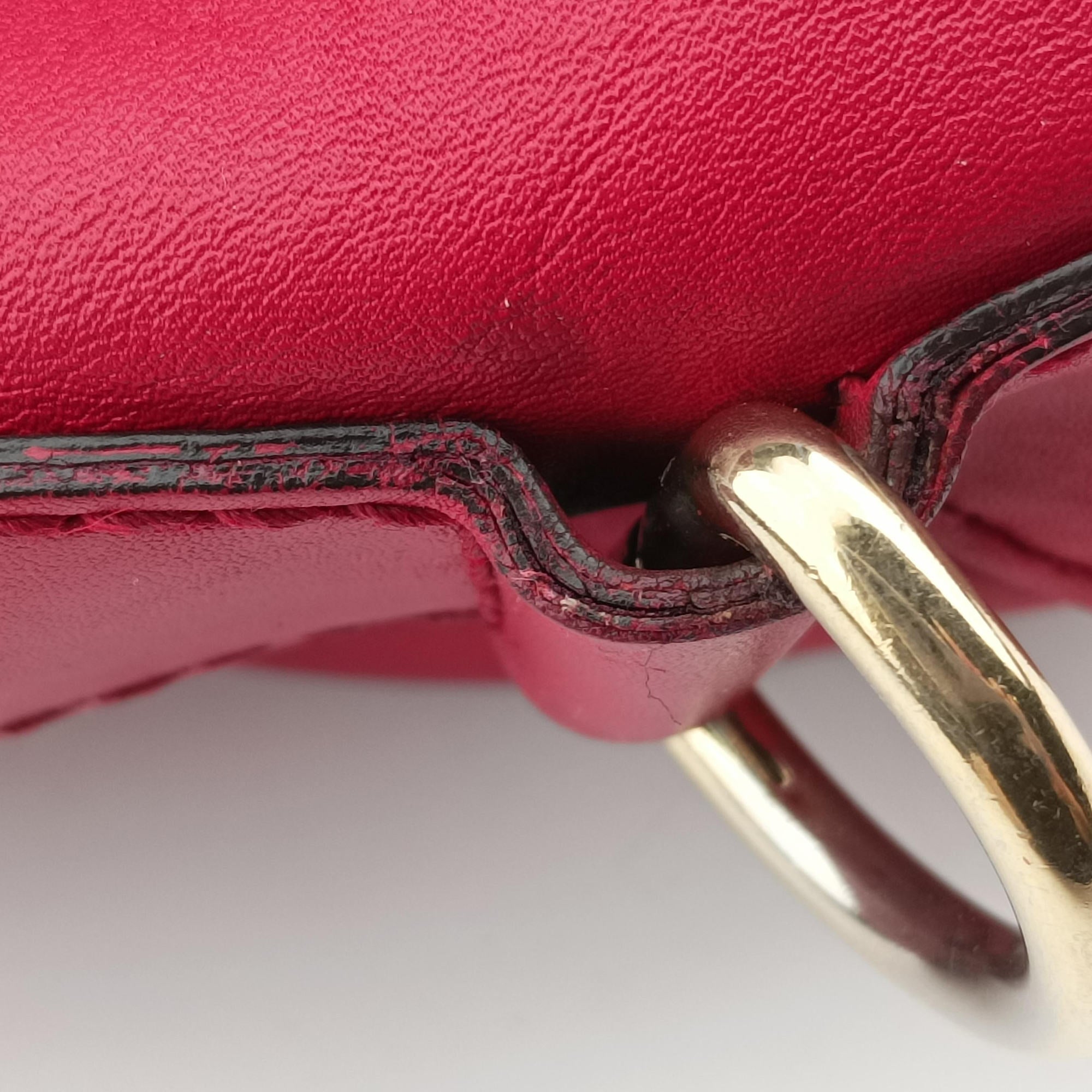 Pre-owned Gucci Sherry Line Red Leather 247205 shoulderbag | stylenewstar
