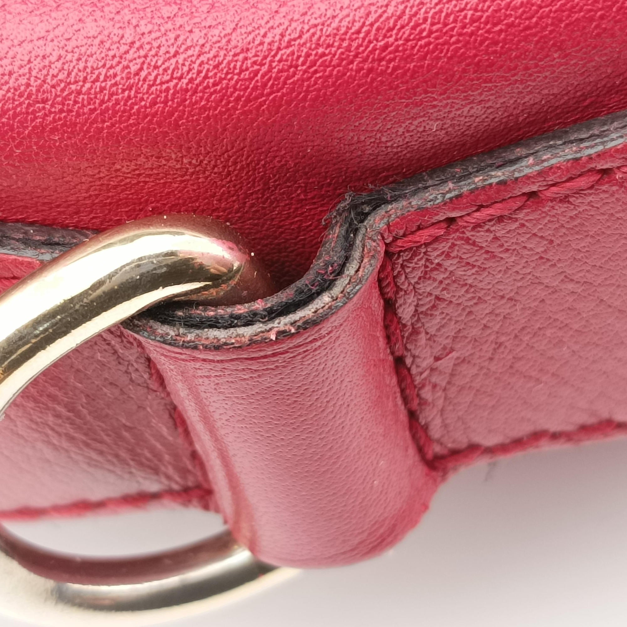 Pre-owned Gucci Sherry Line Red Leather 247205 shoulderbag | stylenewstar