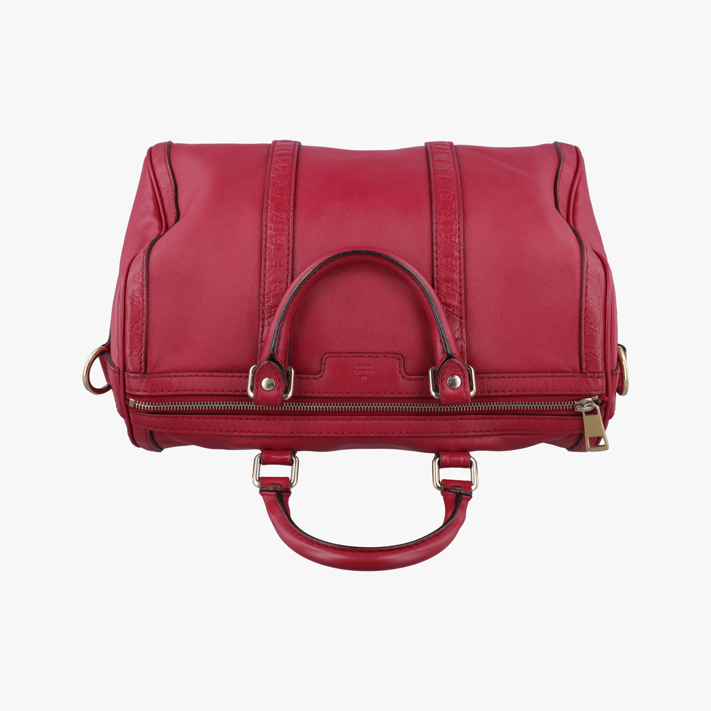 Pre-owned Gucci Sherry Line Red Leather 247205 shoulderbag | stylenewstar