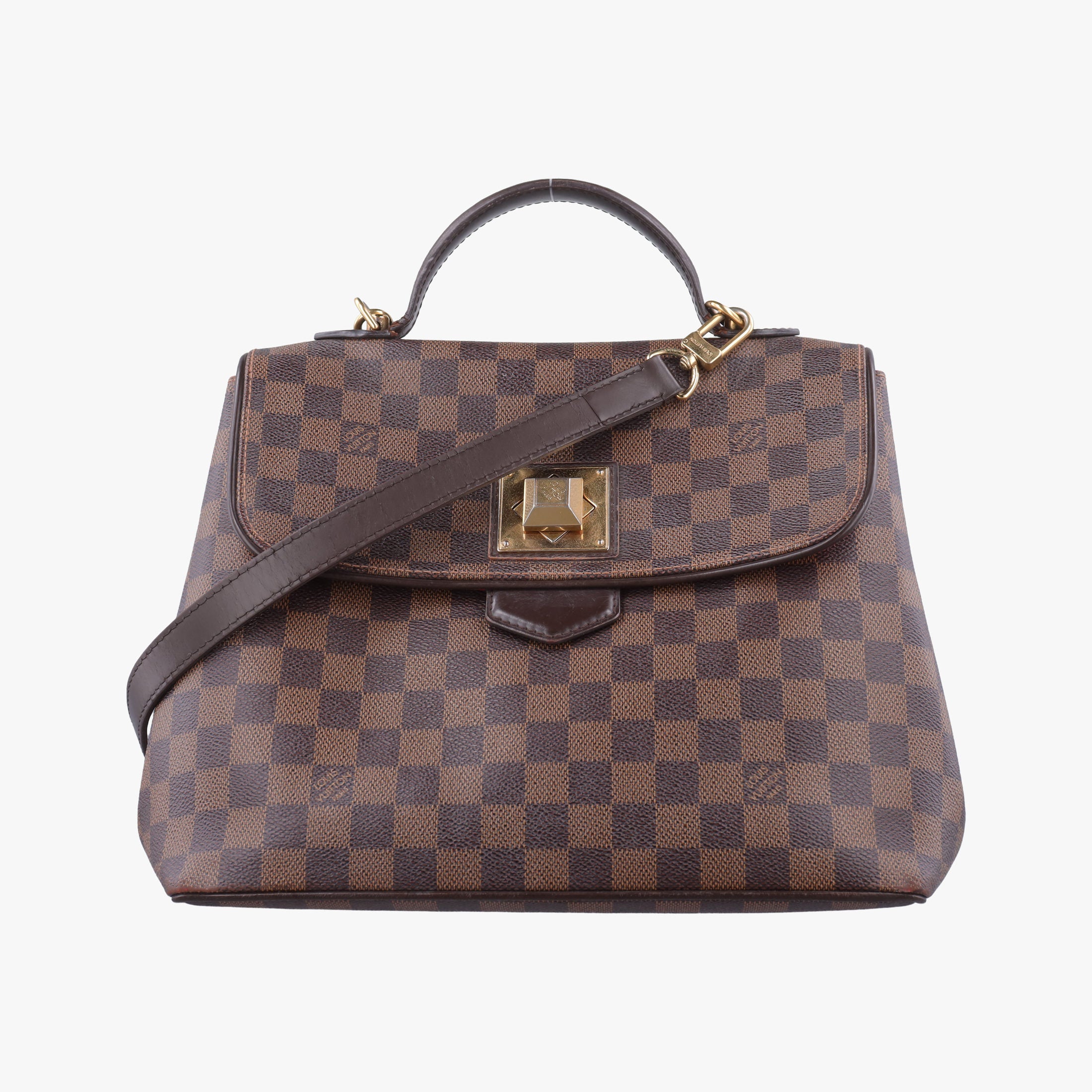 Pre-owned Louis Vuitton BERGAMO MM EBENE Damier Canvas N41168 shoulderbag | stylenewstar