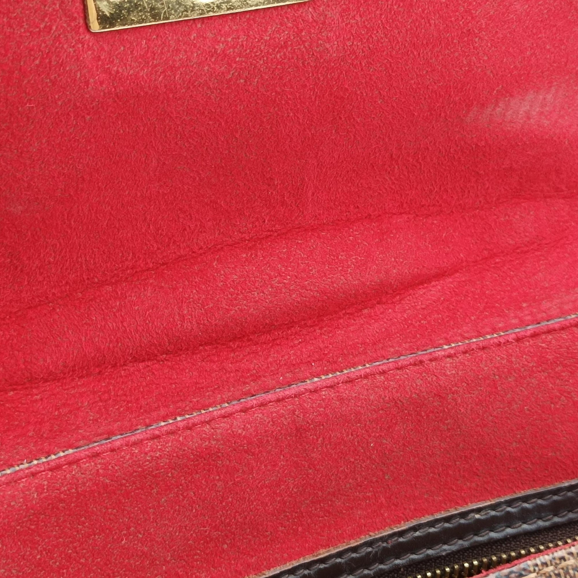 Pre-owned Louis Vuitton BERGAMO MM EBENE Damier Canvas N41168 shoulderbag | stylenewstar