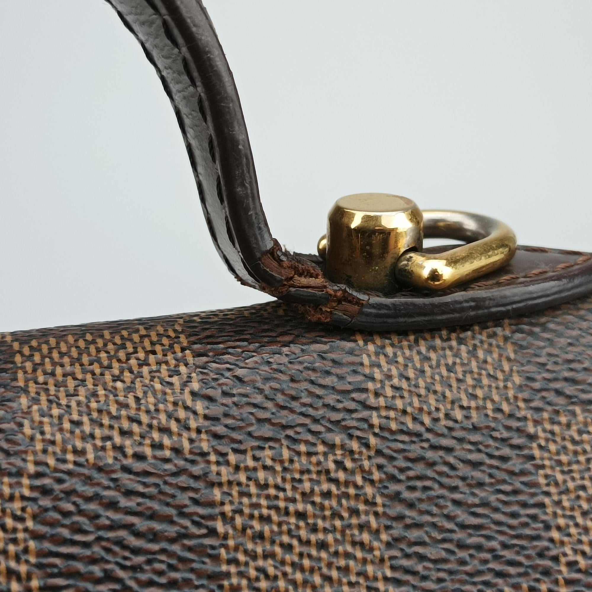 Pre-owned Louis Vuitton BERGAMO MM EBENE Damier Canvas N41168 shoulderbag | stylenewstar