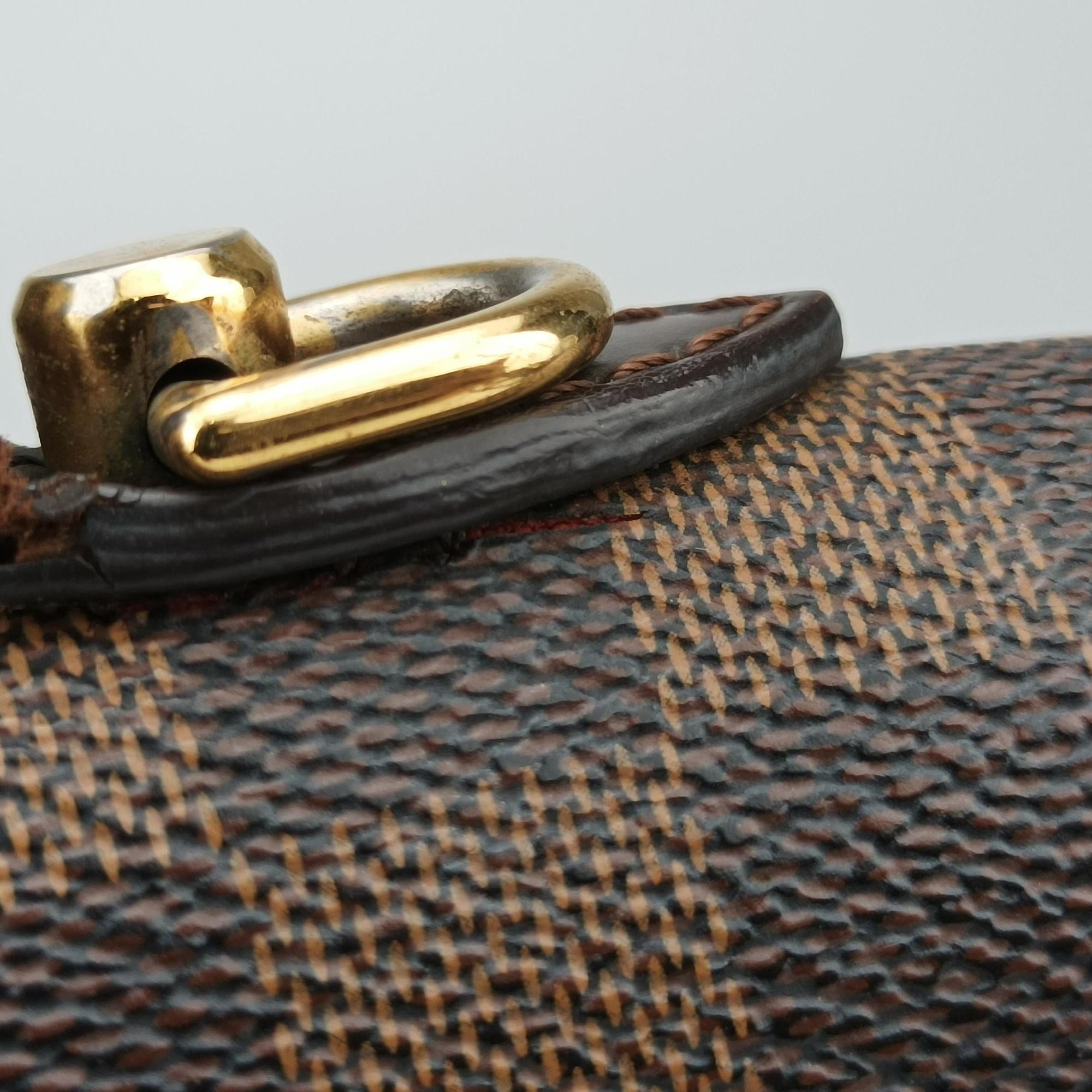 Pre-owned Louis Vuitton BERGAMO MM EBENE Damier Canvas N41168 shoulderbag | stylenewstar