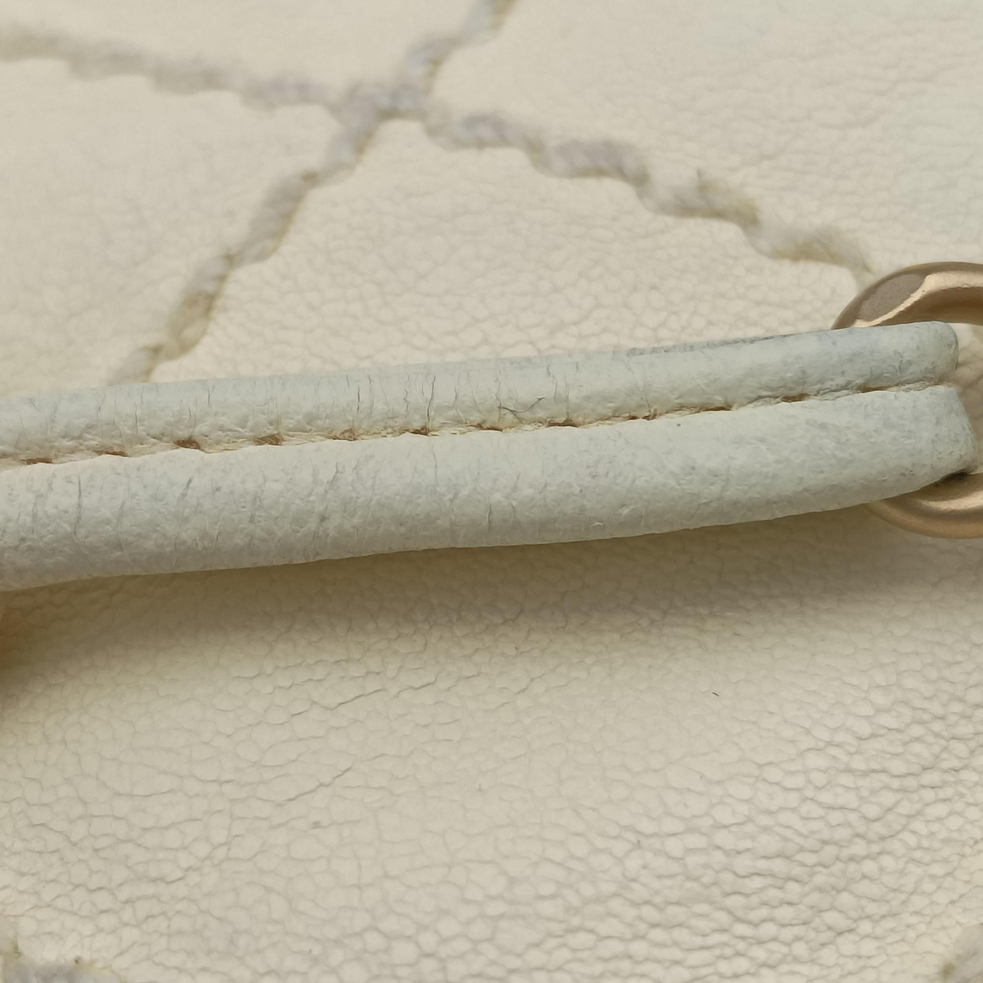 Pre-owned Chanel Wild Stitch Camellia Cream lambskin A25484 shoulderbag | stylenewstar