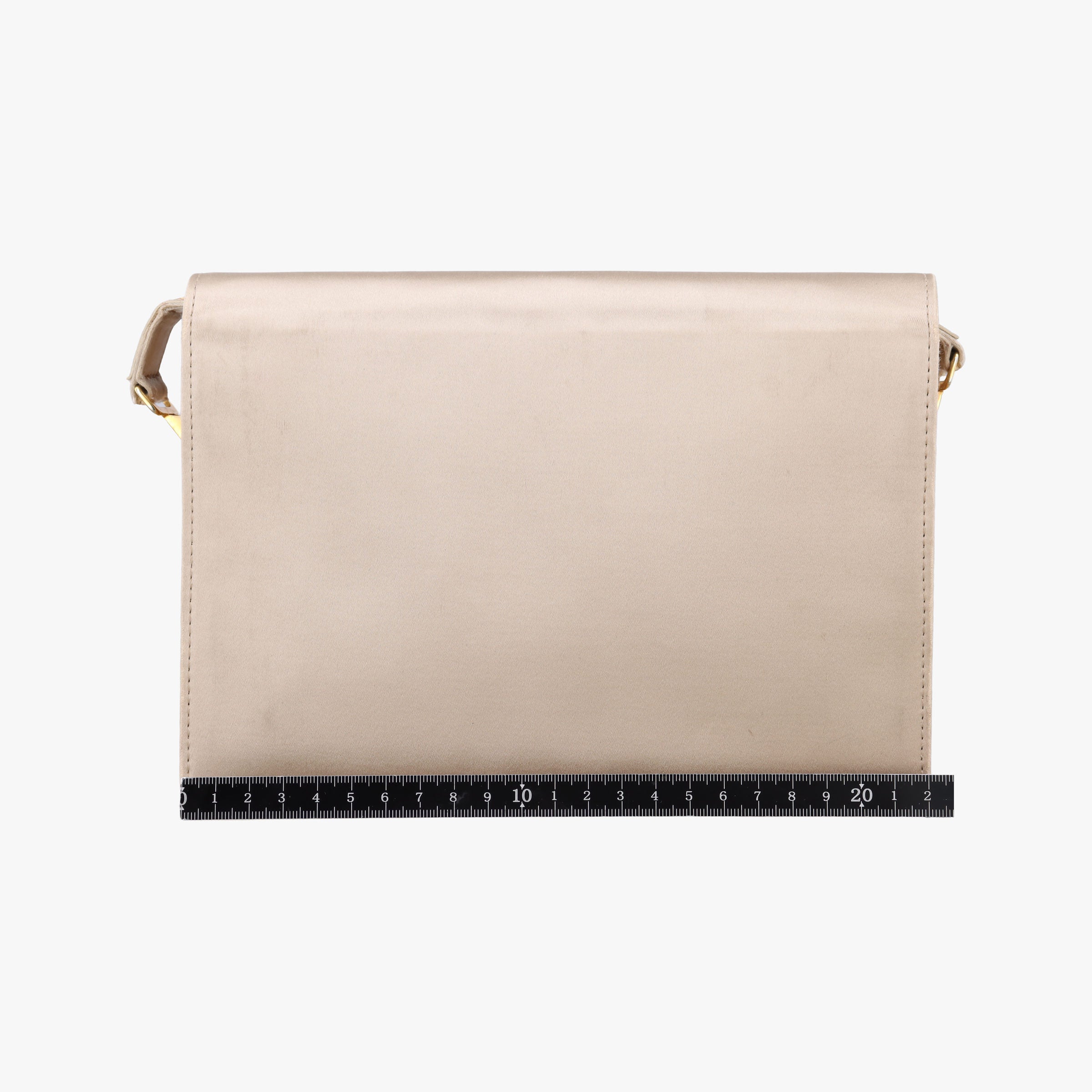 Pre-owned Fendi Square Flap Beige silk×leather 831507 handbag | stylenewstar
