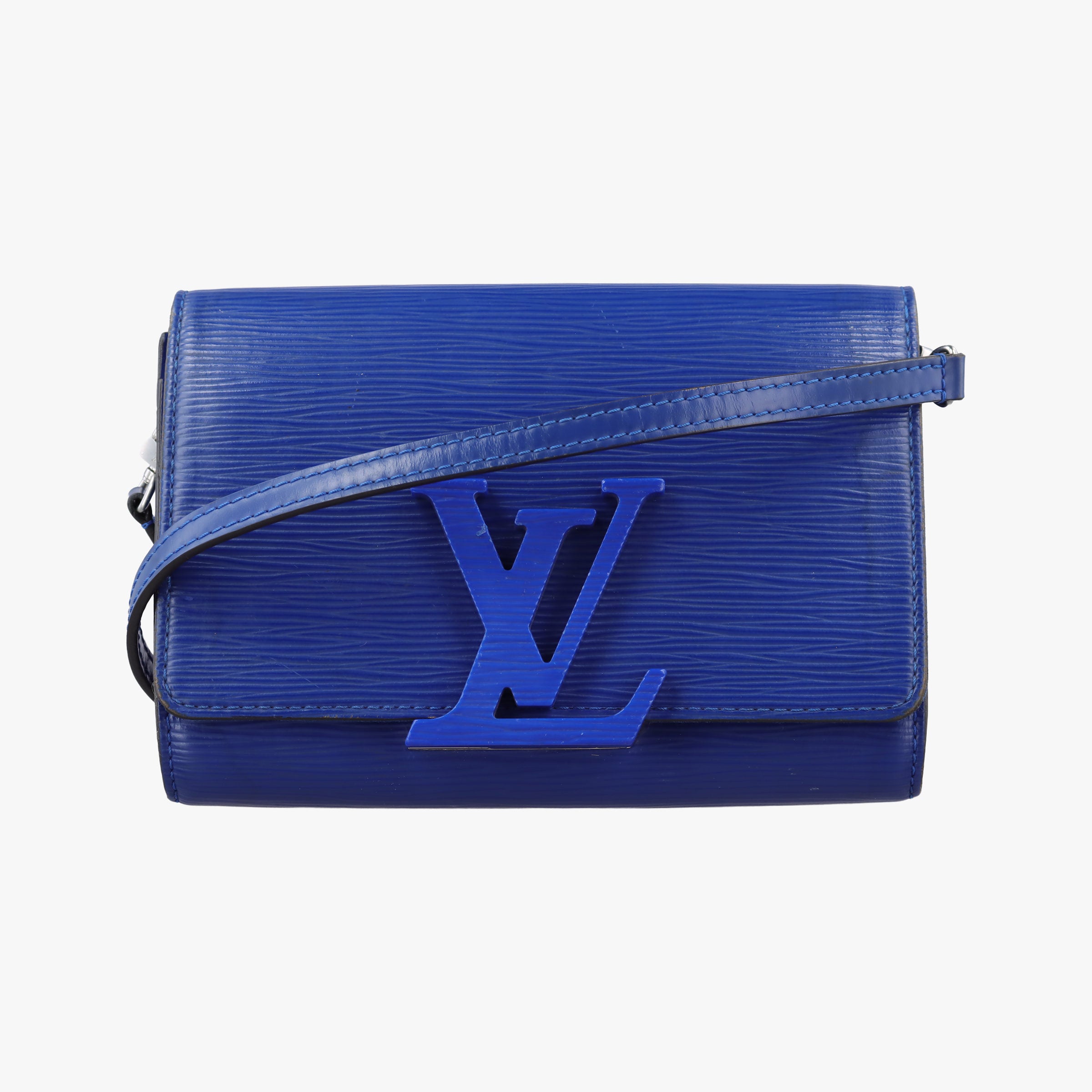 Pre-owned Louis Vuitton Pochette Louise PM blue epi  shoulderbag | stylenewstar