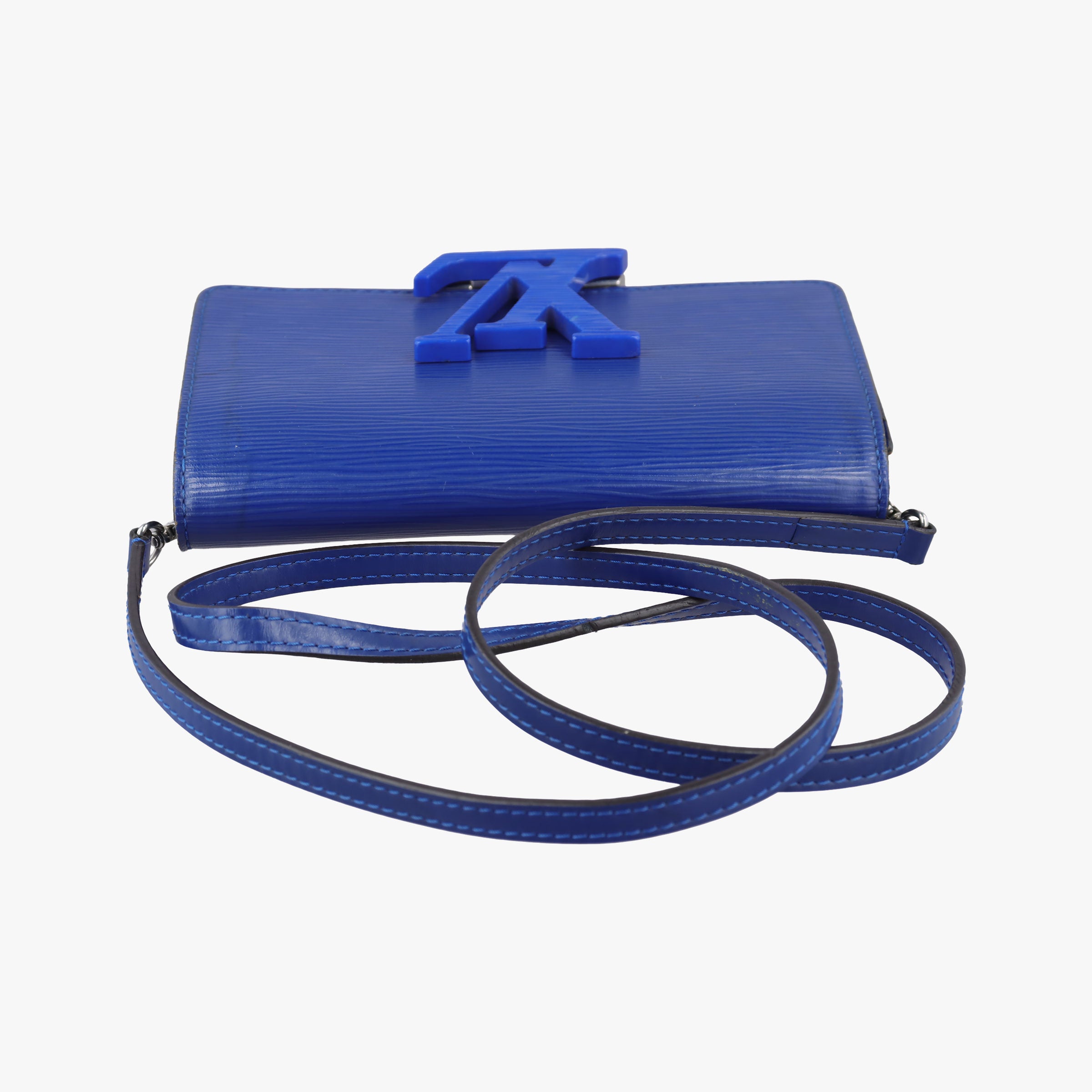 Pre-owned Louis Vuitton Pochette Louise PM blue epi  shoulderbag | stylenewstar