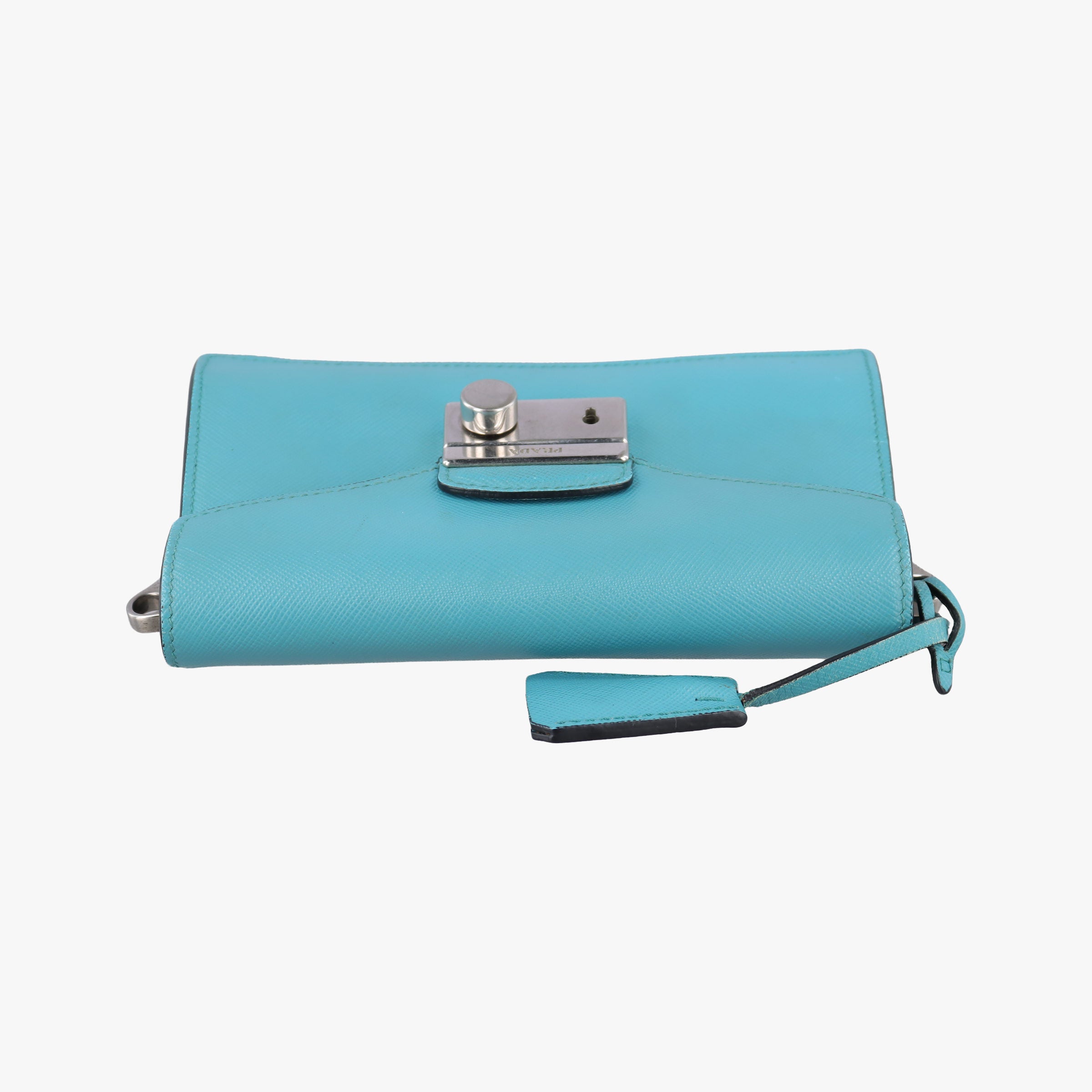 Secondhand Prada Sound Lock Blue SAFFIANO Leather BN2662 shoulderbag | stylenewstar