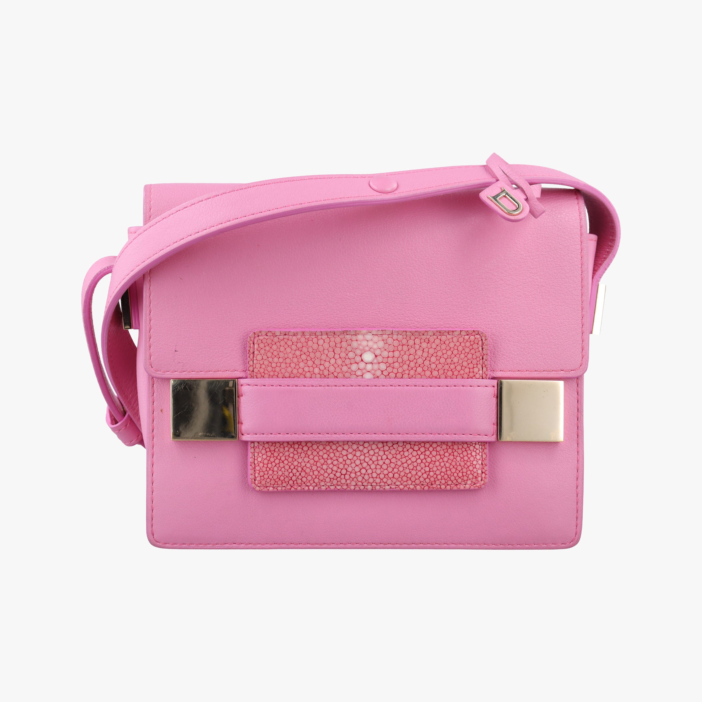 Secondhand Delvaux Madame Pink Leather×Sparkle Leather  shoulderbag | stylenewstar