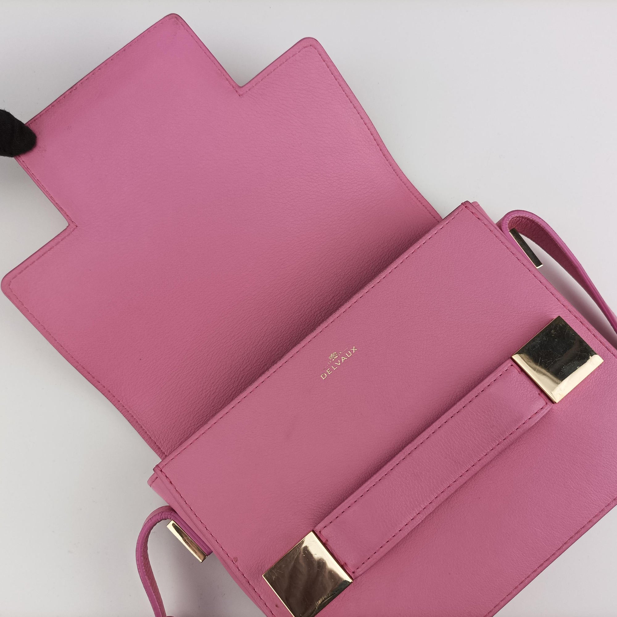 Secondhand Delvaux Madame Pink Leather×Sparkle Leather  shoulderbag | stylenewstar