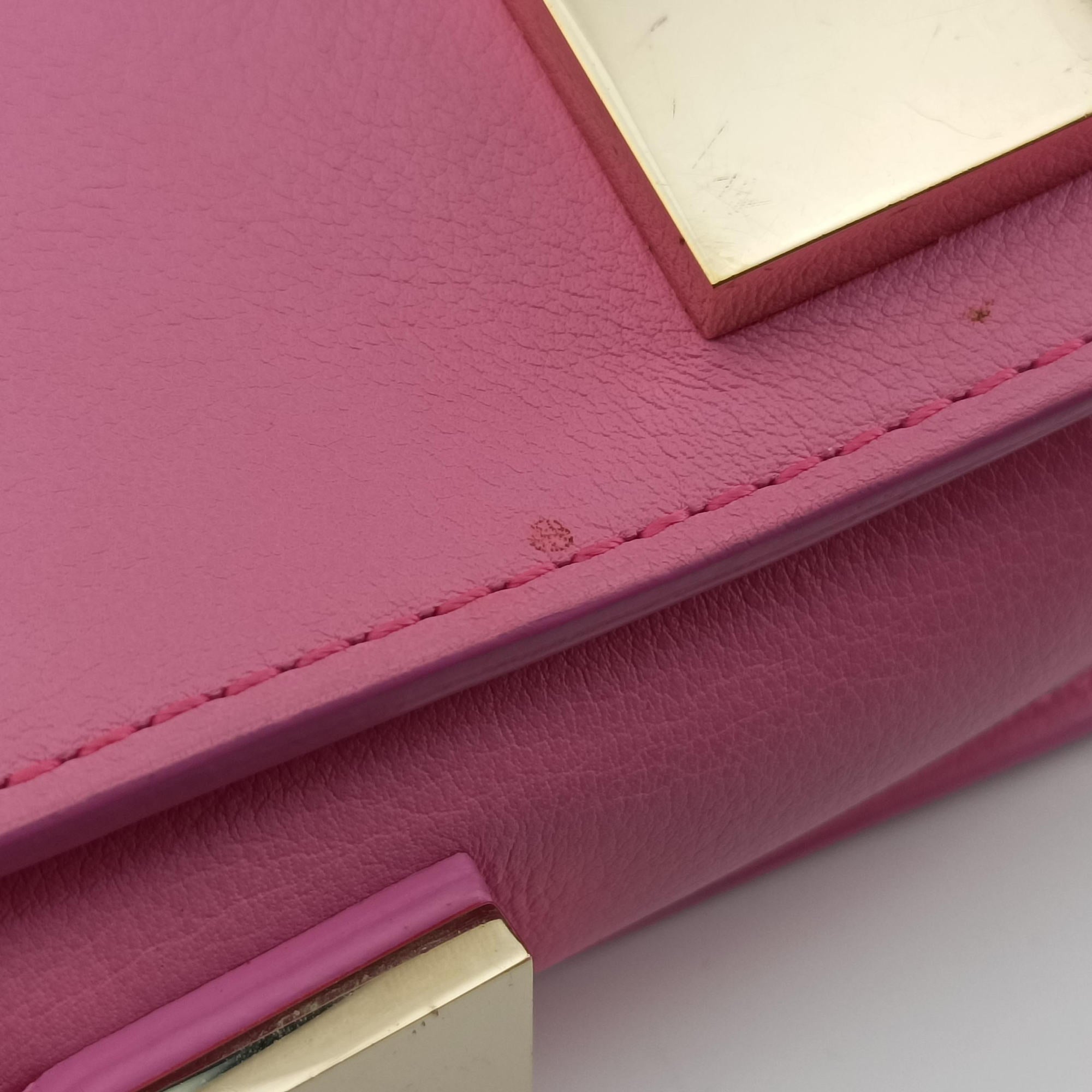 Secondhand Delvaux Madame Pink Leather×Sparkle Leather  shoulderbag | stylenewstar