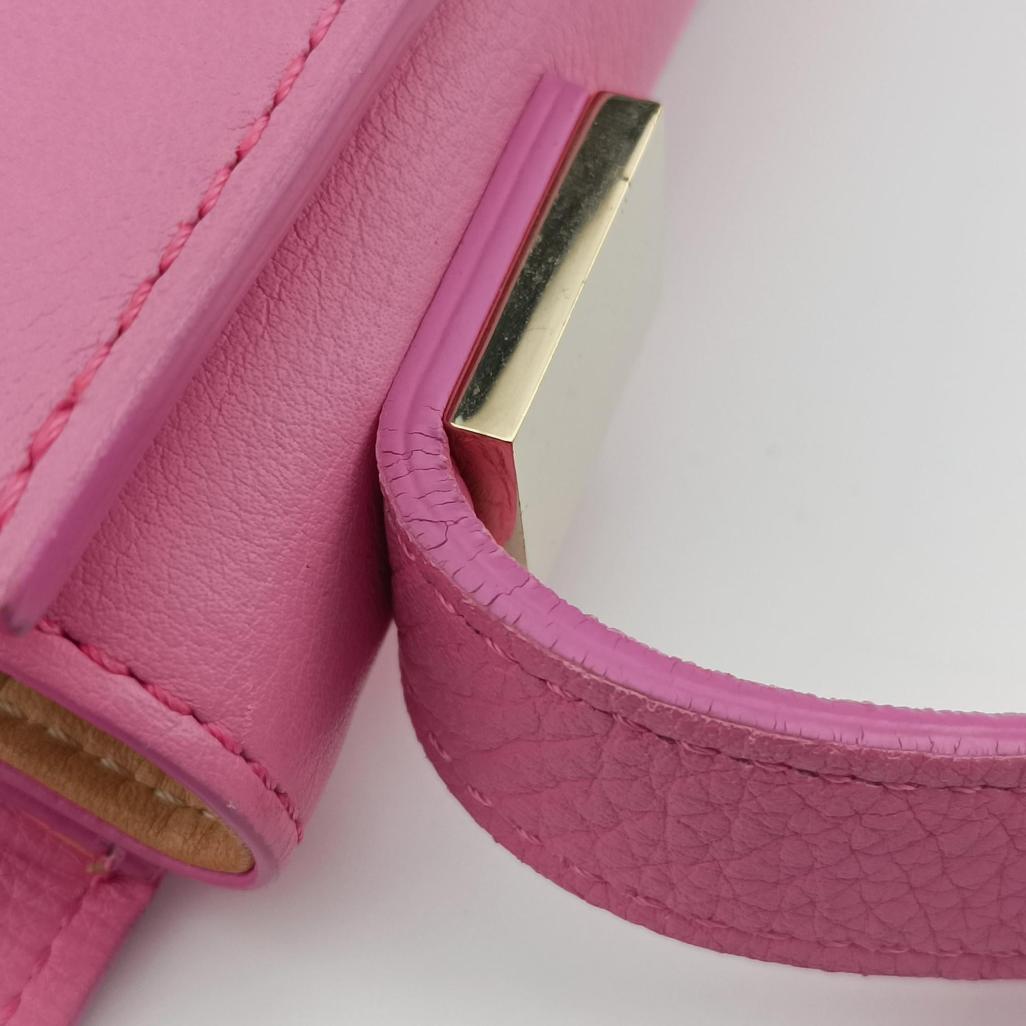 Secondhand Delvaux Madame Pink Leather×Sparkle Leather  shoulderbag | stylenewstar