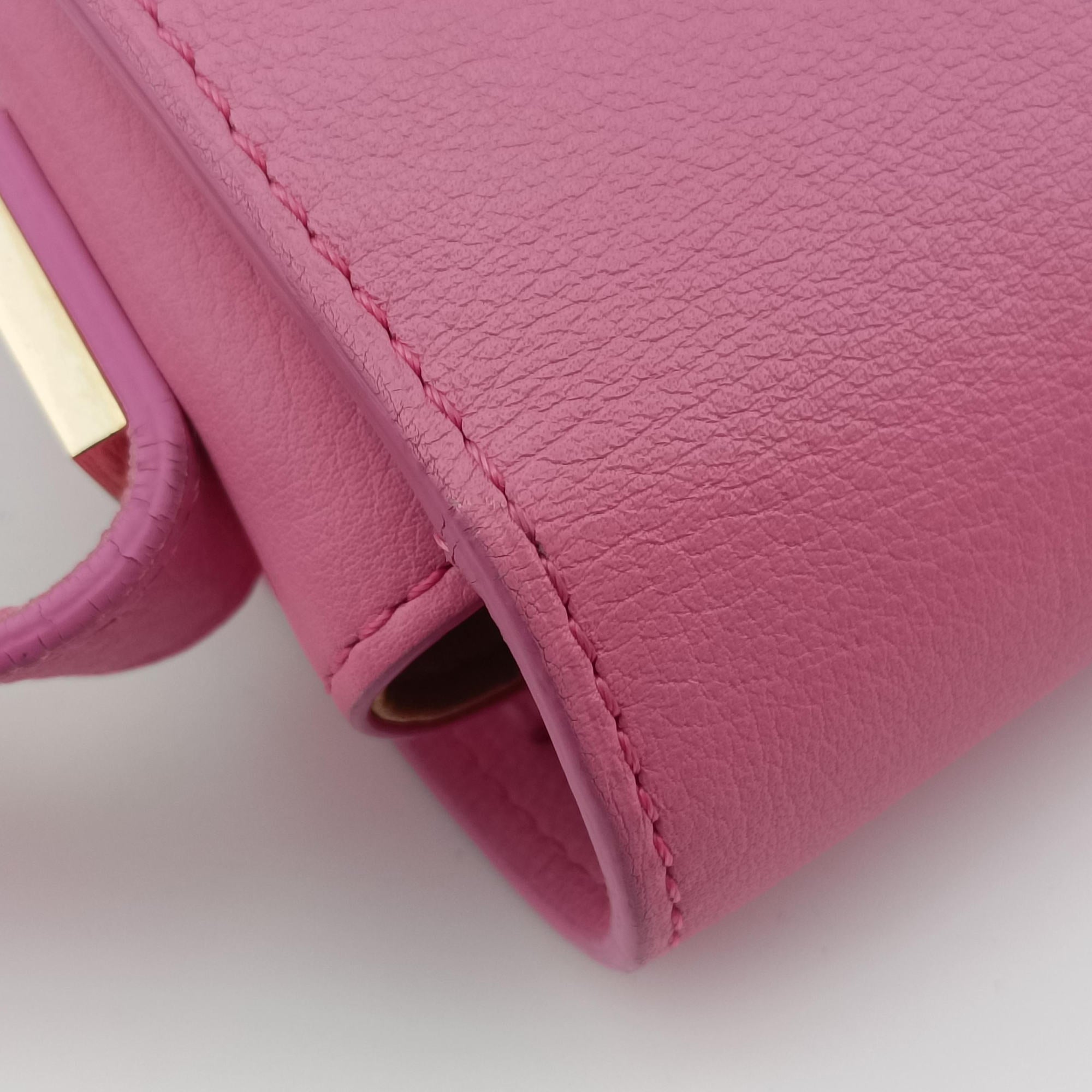 Secondhand Delvaux Madame Pink Leather×Sparkle Leather  shoulderbag | stylenewstar