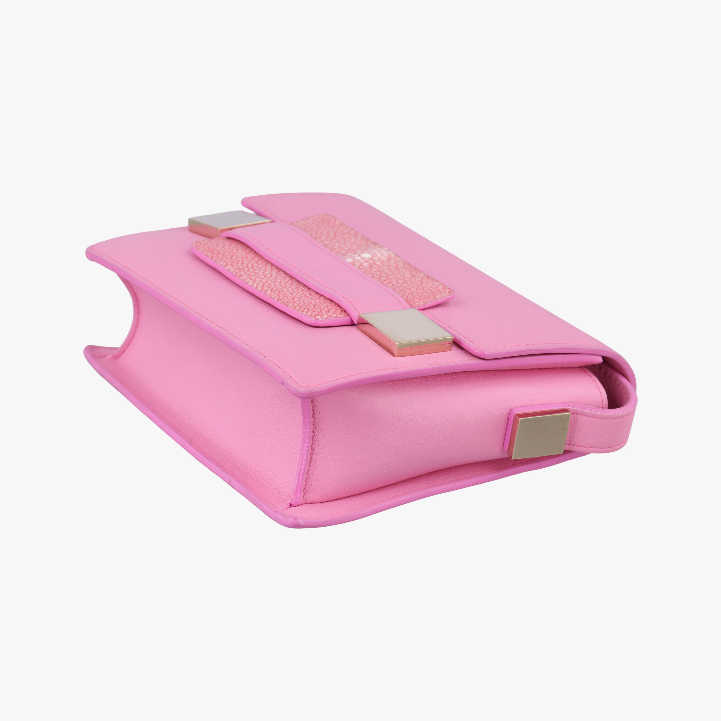 Secondhand Delvaux Madame Pink Leather×Sparkle Leather  shoulderbag | stylenewstar