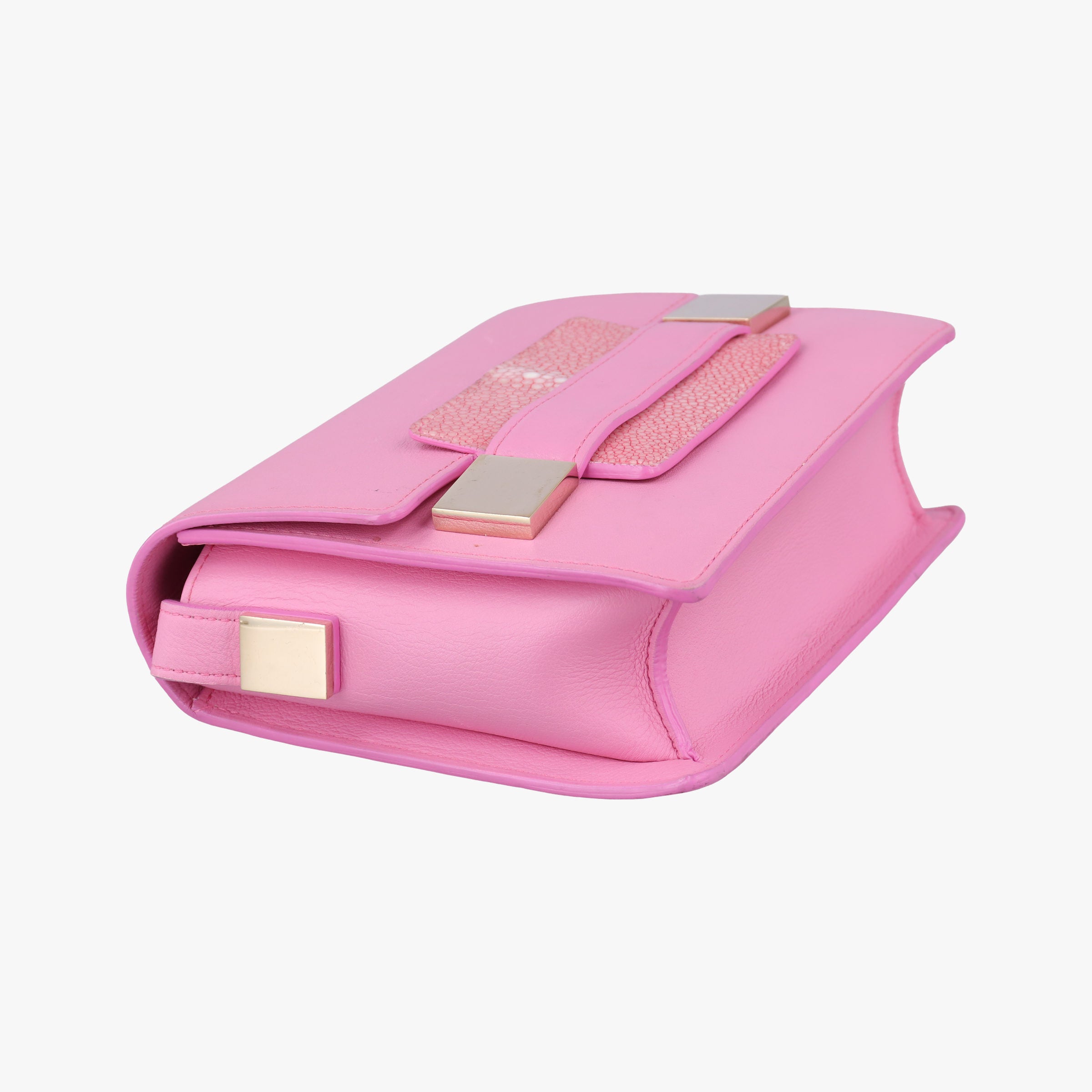Secondhand Delvaux Madame Pink Leather×Sparkle Leather  shoulderbag | stylenewstar