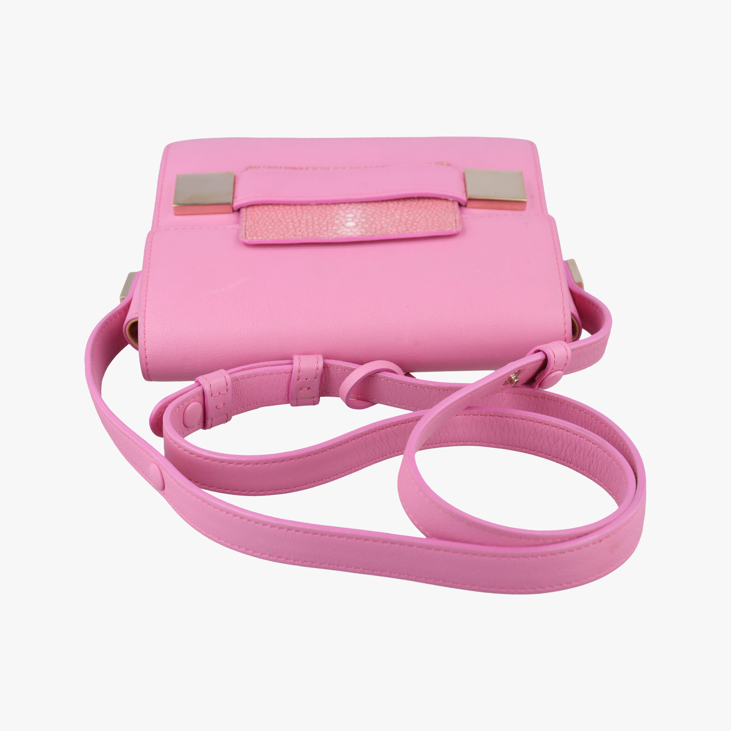 Secondhand Delvaux Madame Pink Leather×Sparkle Leather  shoulderbag | stylenewstar