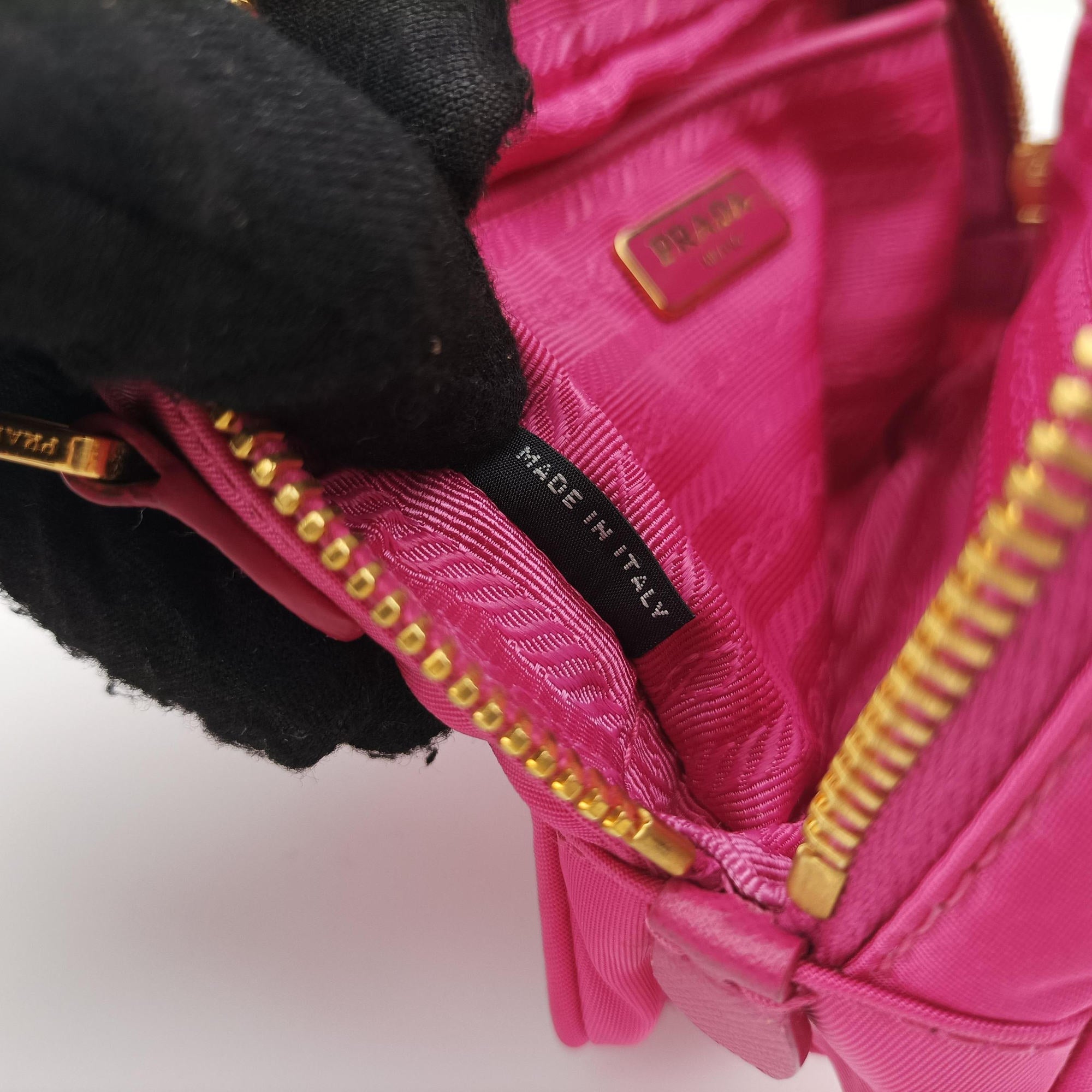 Secondhand Prada Fiocco Tessuto Ribbon Rose nylon 1NF727 shoulderbag | stylenewstar