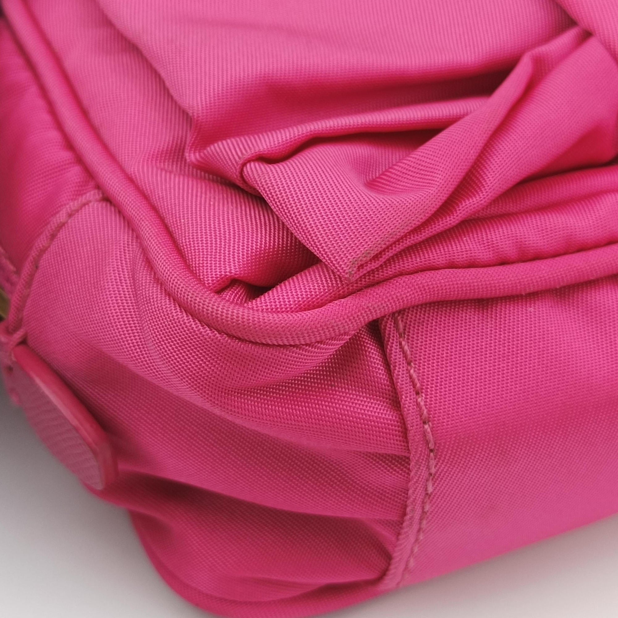 Secondhand Prada Fiocco Tessuto Ribbon Rose nylon 1NF727 shoulderbag | stylenewstar