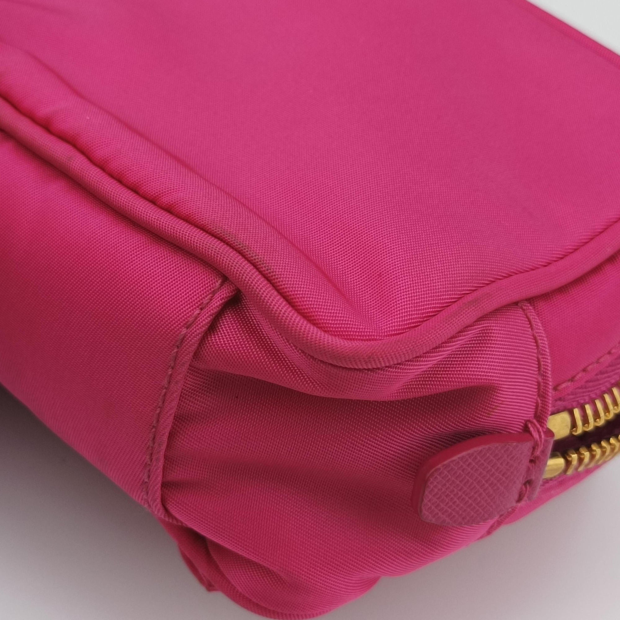 Secondhand Prada Fiocco Tessuto Ribbon Rose nylon 1NF727 shoulderbag | stylenewstar