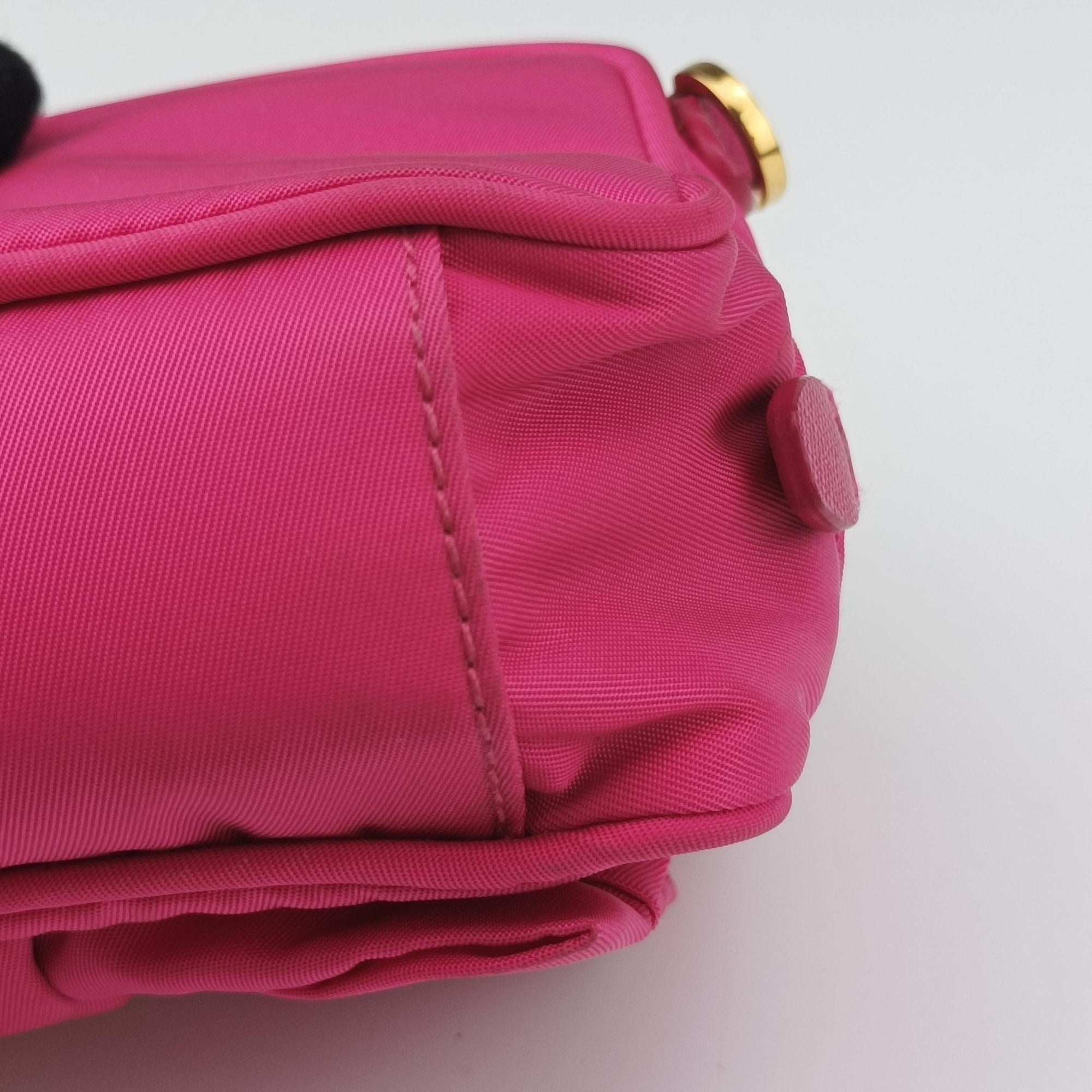 Secondhand Prada Fiocco Tessuto Ribbon Rose nylon 1NF727 shoulderbag | stylenewstar