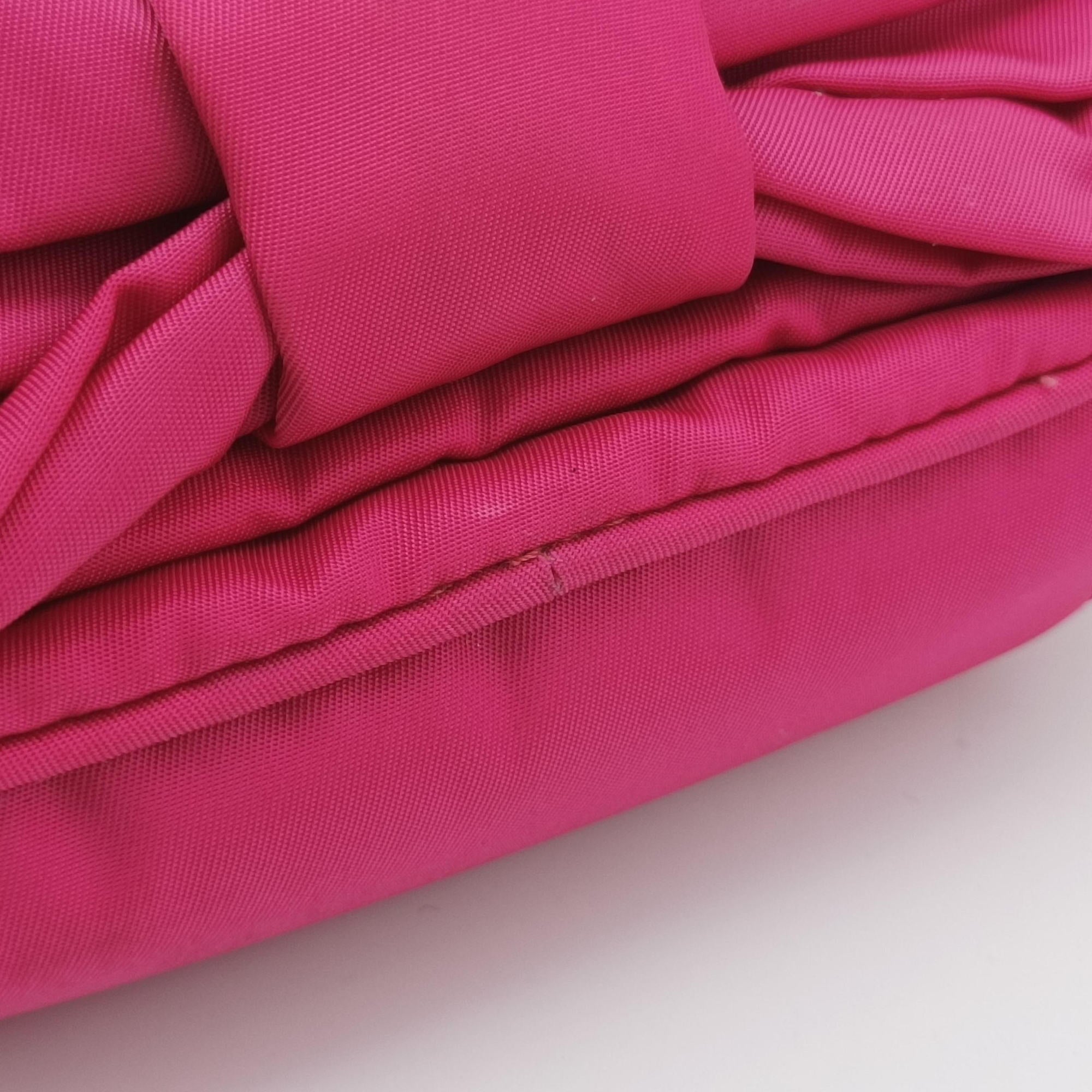 Secondhand Prada Fiocco Tessuto Ribbon Rose nylon 1NF727 shoulderbag | stylenewstar