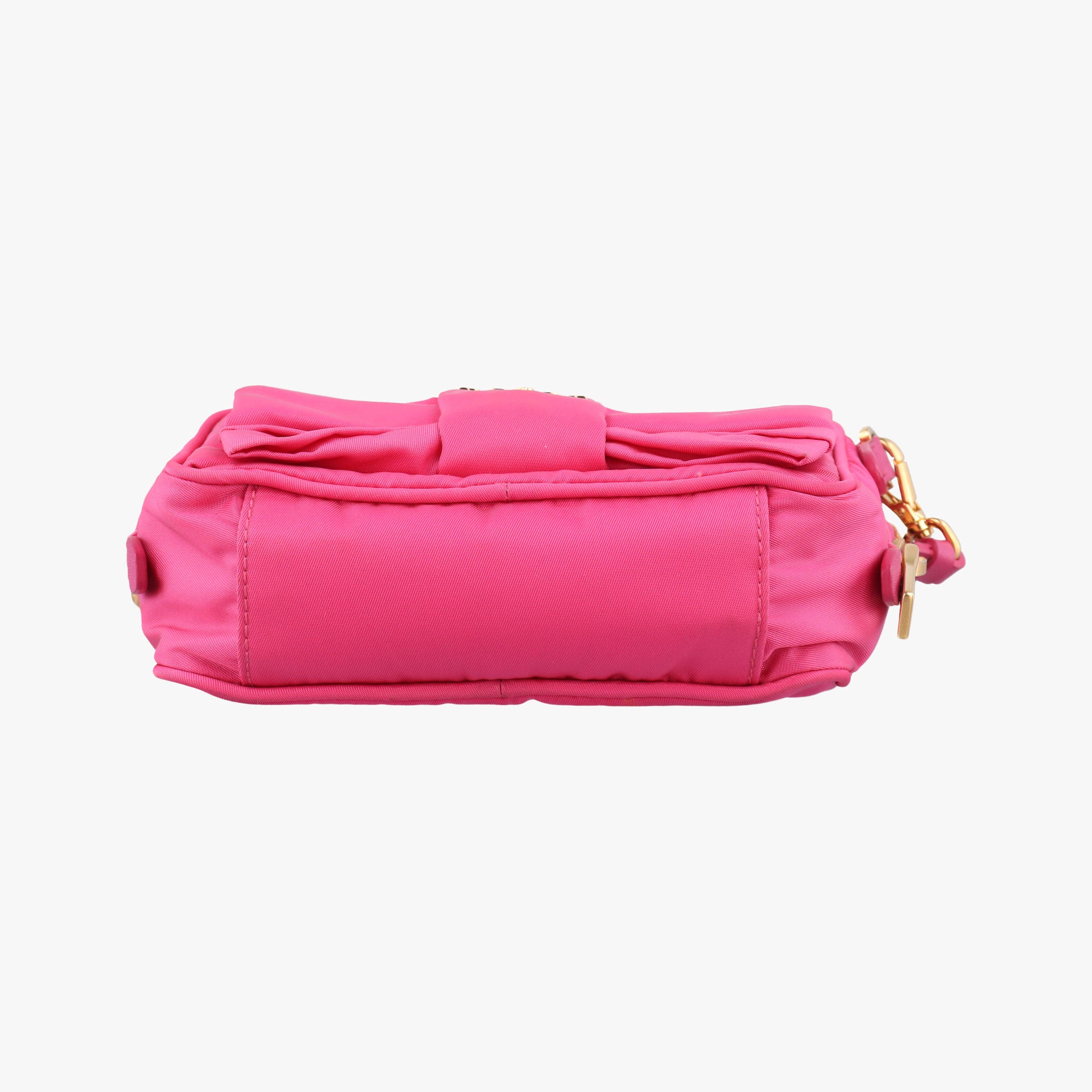 Secondhand Prada Fiocco Tessuto Ribbon Rose nylon 1NF727 shoulderbag | stylenewstar