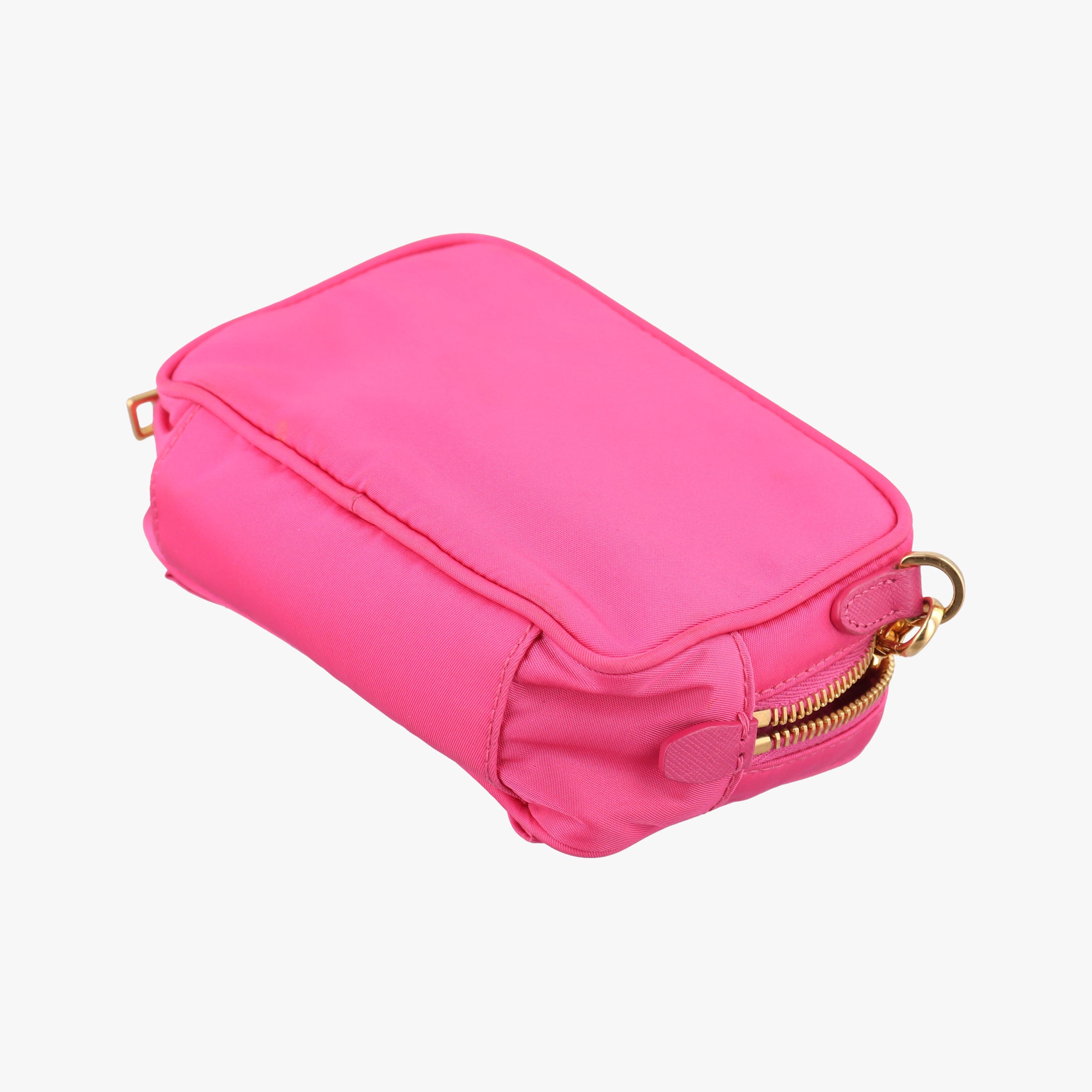 Secondhand Prada Fiocco Tessuto Ribbon Rose nylon 1NF727 shoulderbag | stylenewstar