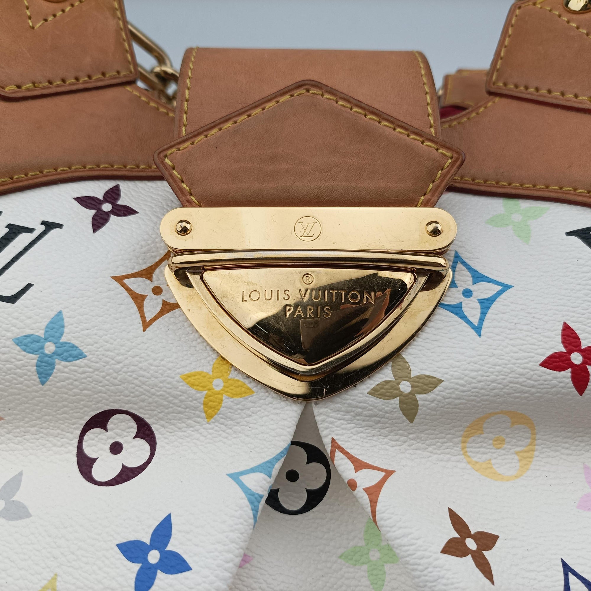 Secondhand Louis Vuitton URSULA white Monogram Multicolor M40123 handbag | stylenewstar