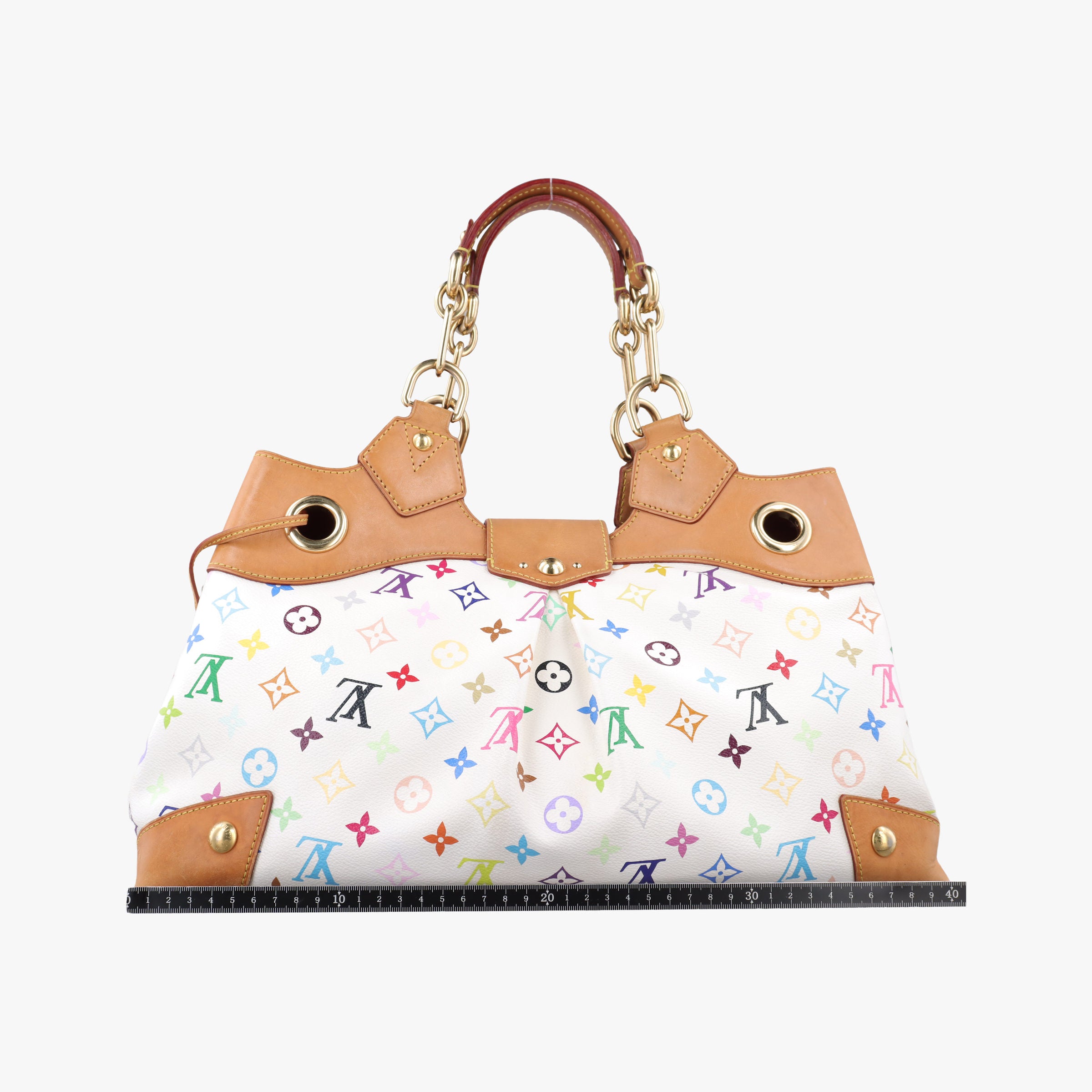 Secondhand Louis Vuitton URSULA white Monogram Multicolor M40123 handbag | stylenewstar