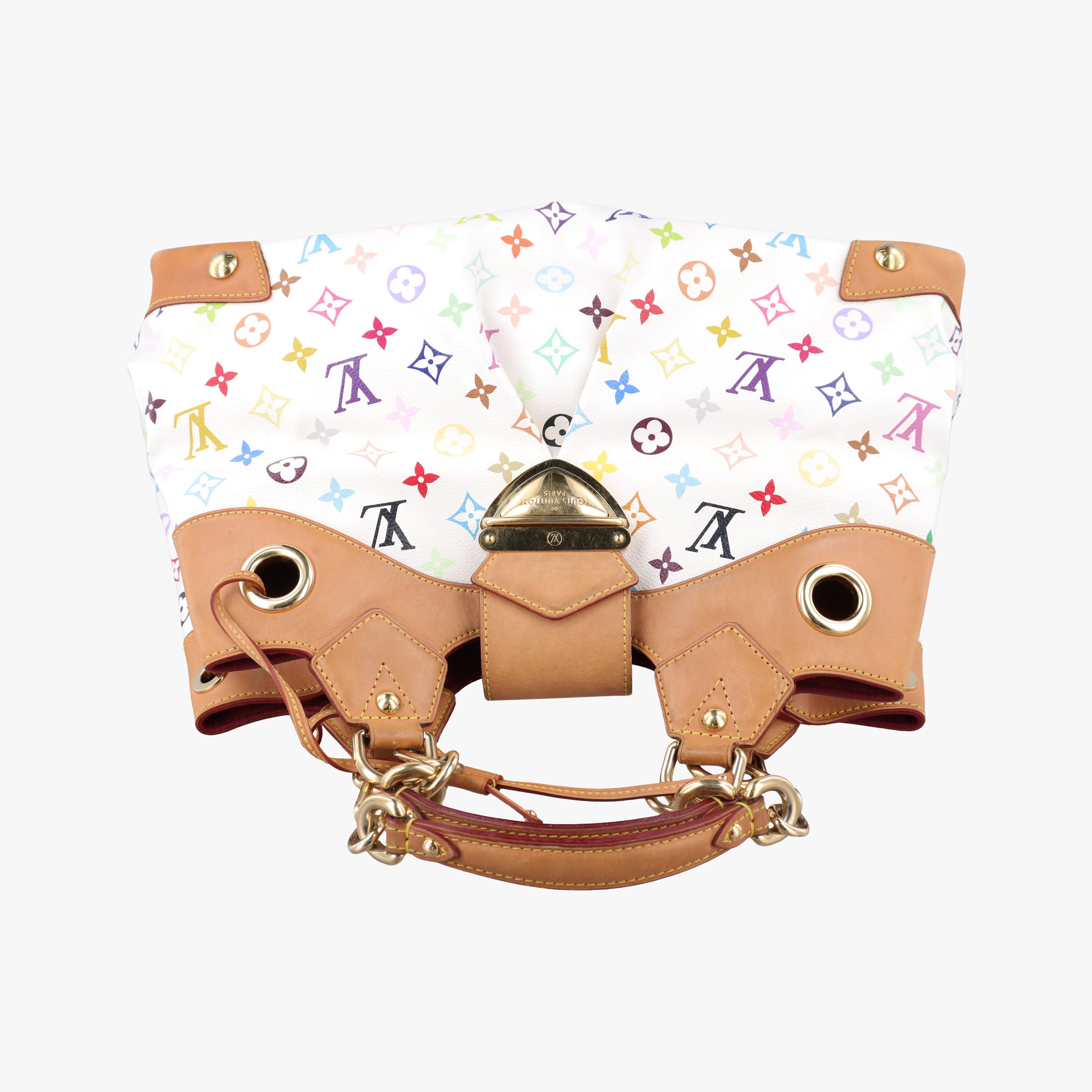 Secondhand Louis Vuitton URSULA white Monogram Multicolor M40123 handbag | stylenewstar