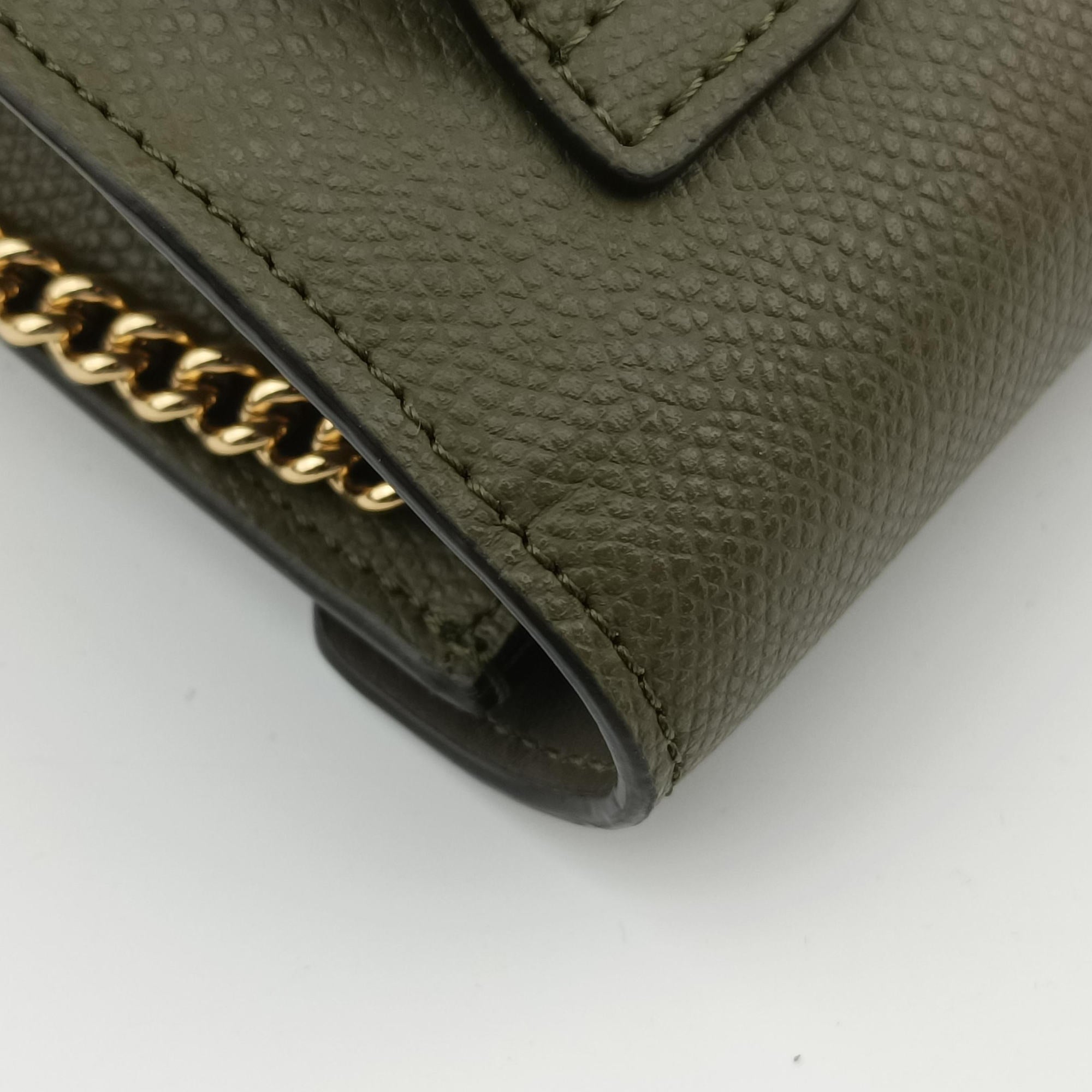 Vintage Fendi F is Green Leather 8BM005 shoulderbag | stylenewstar
