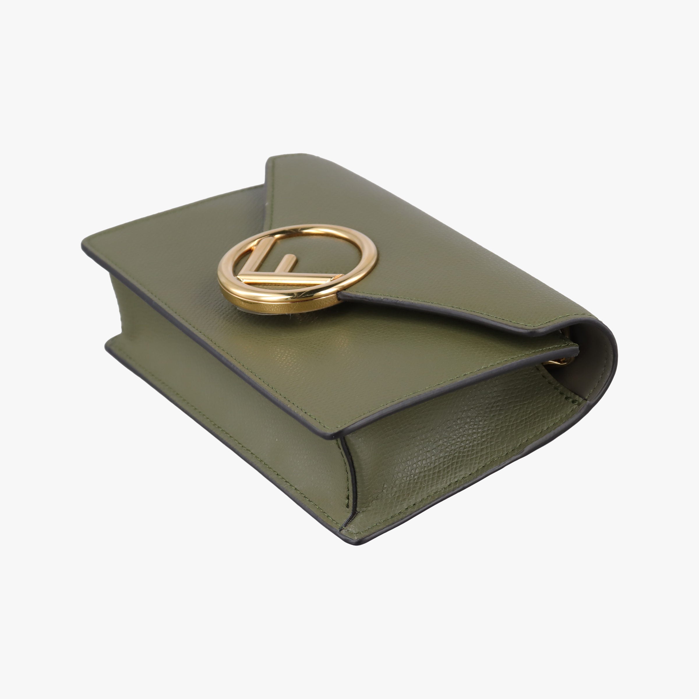 Vintage Fendi F is Green Leather 8BM005 shoulderbag | stylenewstar