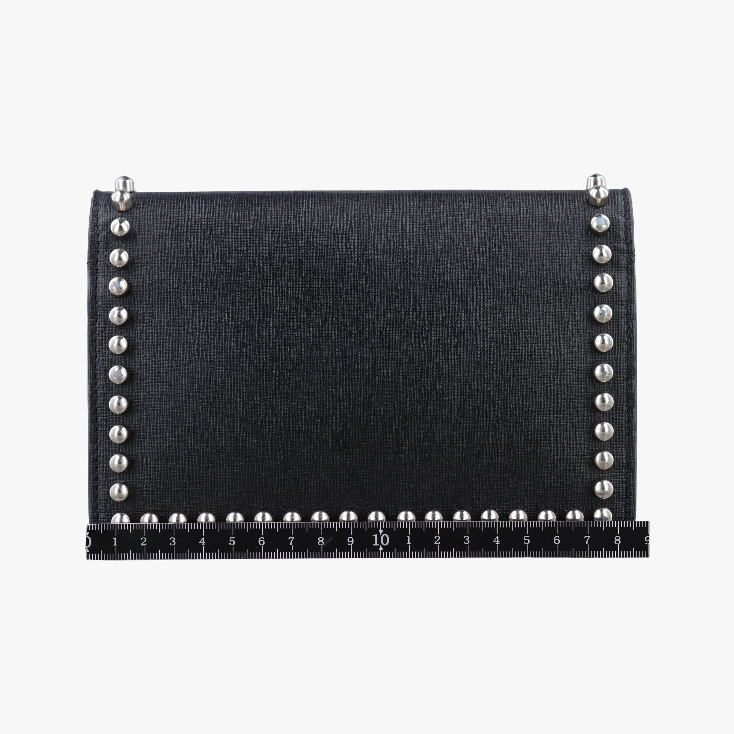 Secondhand Fendi Karlito Lagerfeld Studded Black Leather 8M0346 shoulderbag | stylenewstar