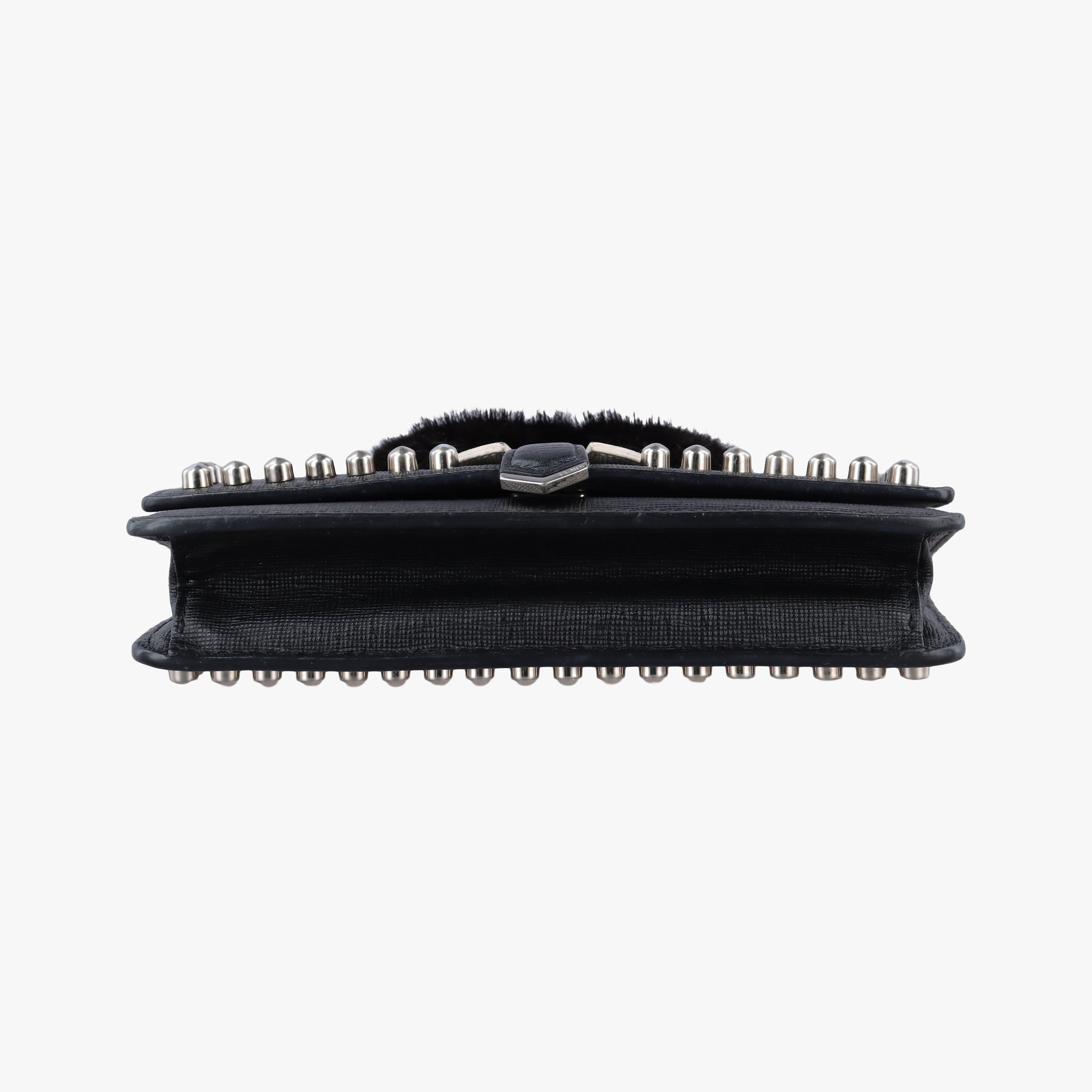 Secondhand Fendi Karlito Lagerfeld Studded Black Leather 8M0346 shoulderbag | stylenewstar