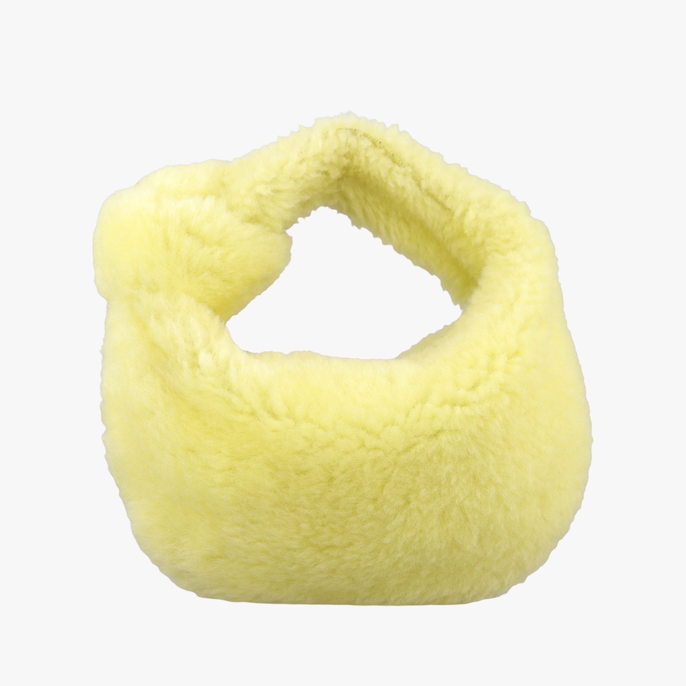 Pre-owned Bottega Veneta The Jodie Yellow Fur  handbag | stylenewstar