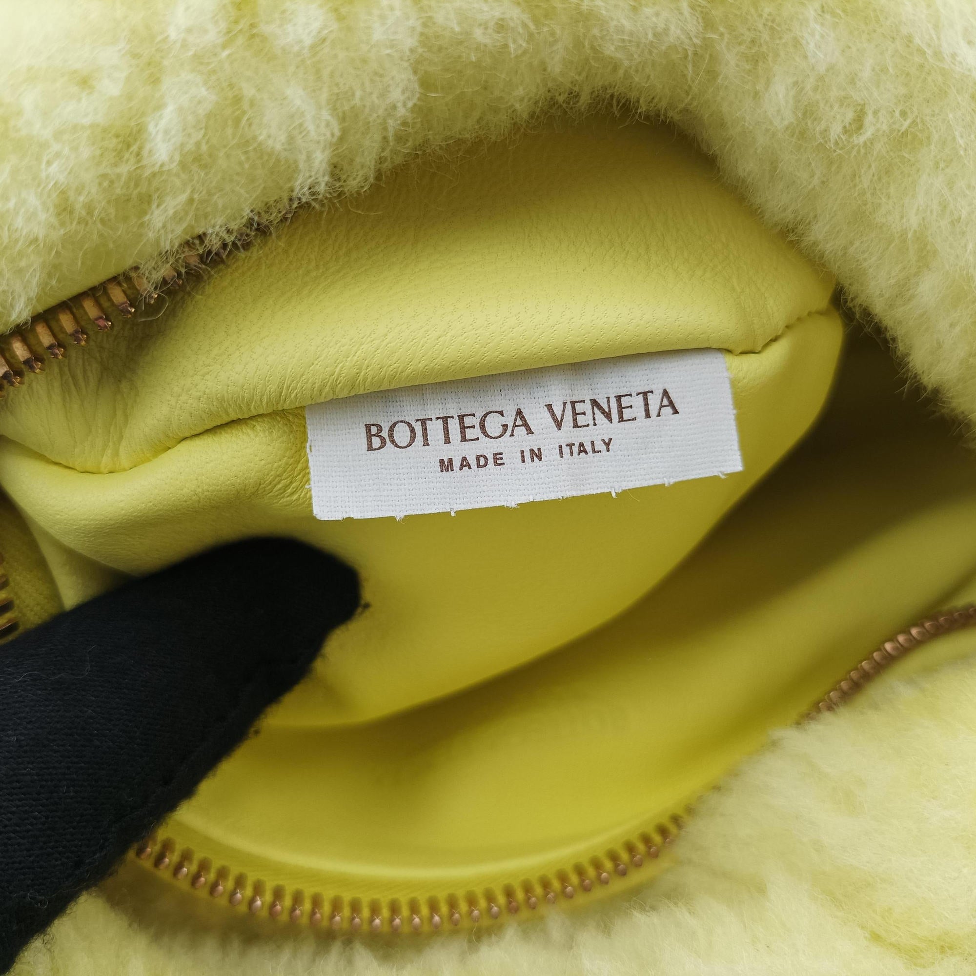 Pre-owned Bottega Veneta The Jodie Yellow Fur  handbag | stylenewstar
