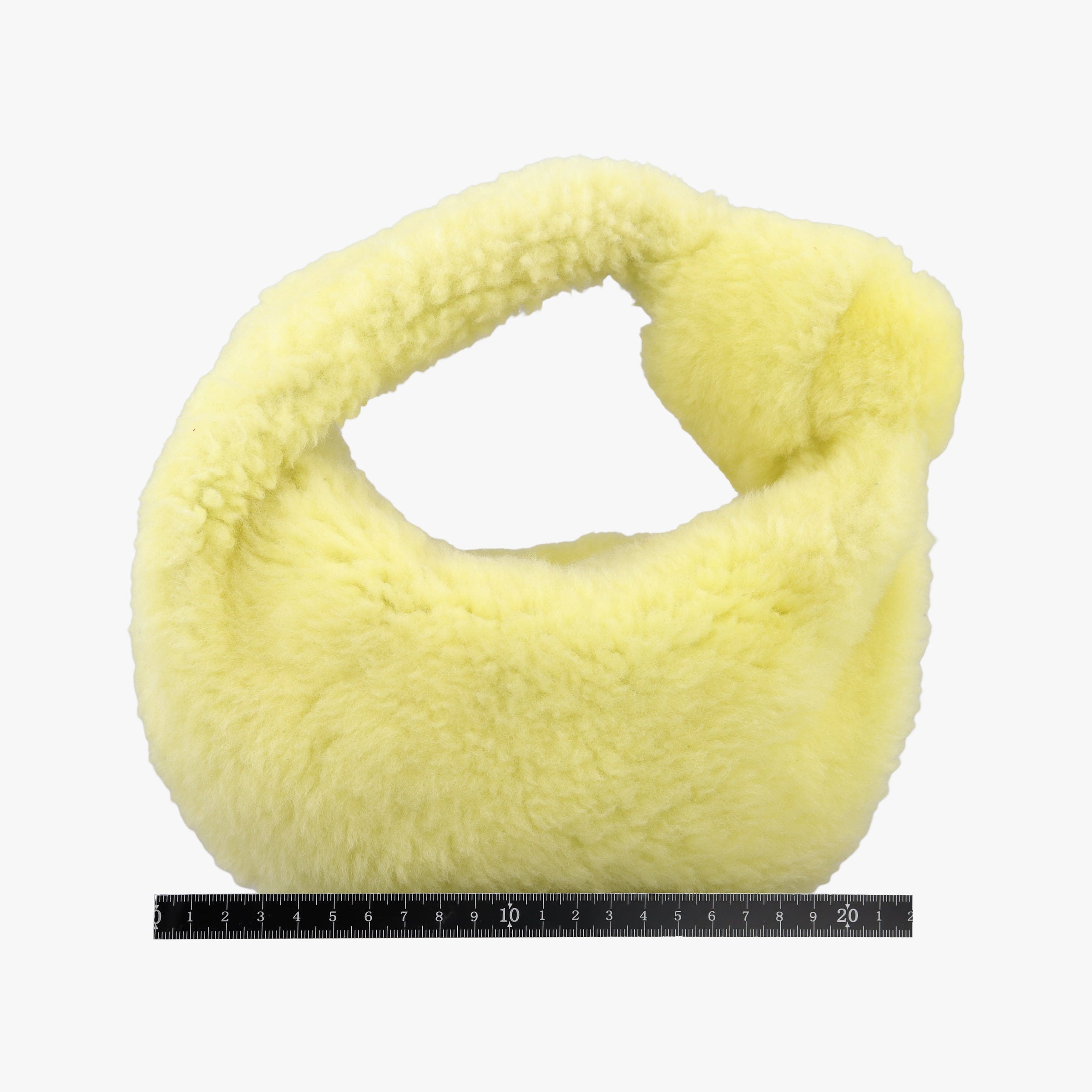 Pre-owned Bottega Veneta The Jodie Yellow Fur  handbag | stylenewstar