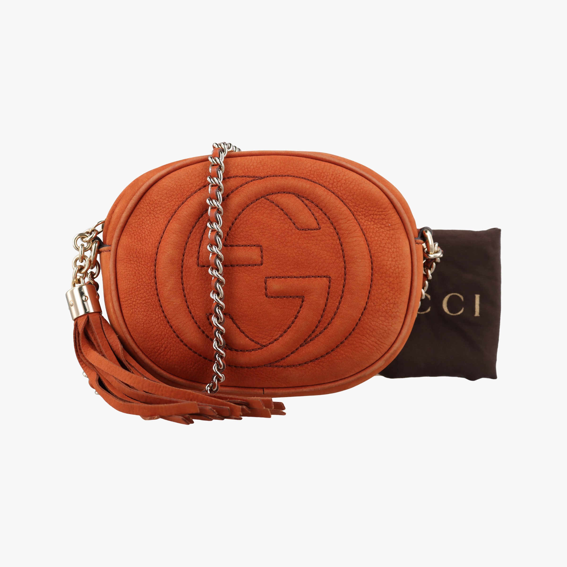 Secondhand Gucci Soho Orange Suede 353965 shoulderbag | stylenewstar