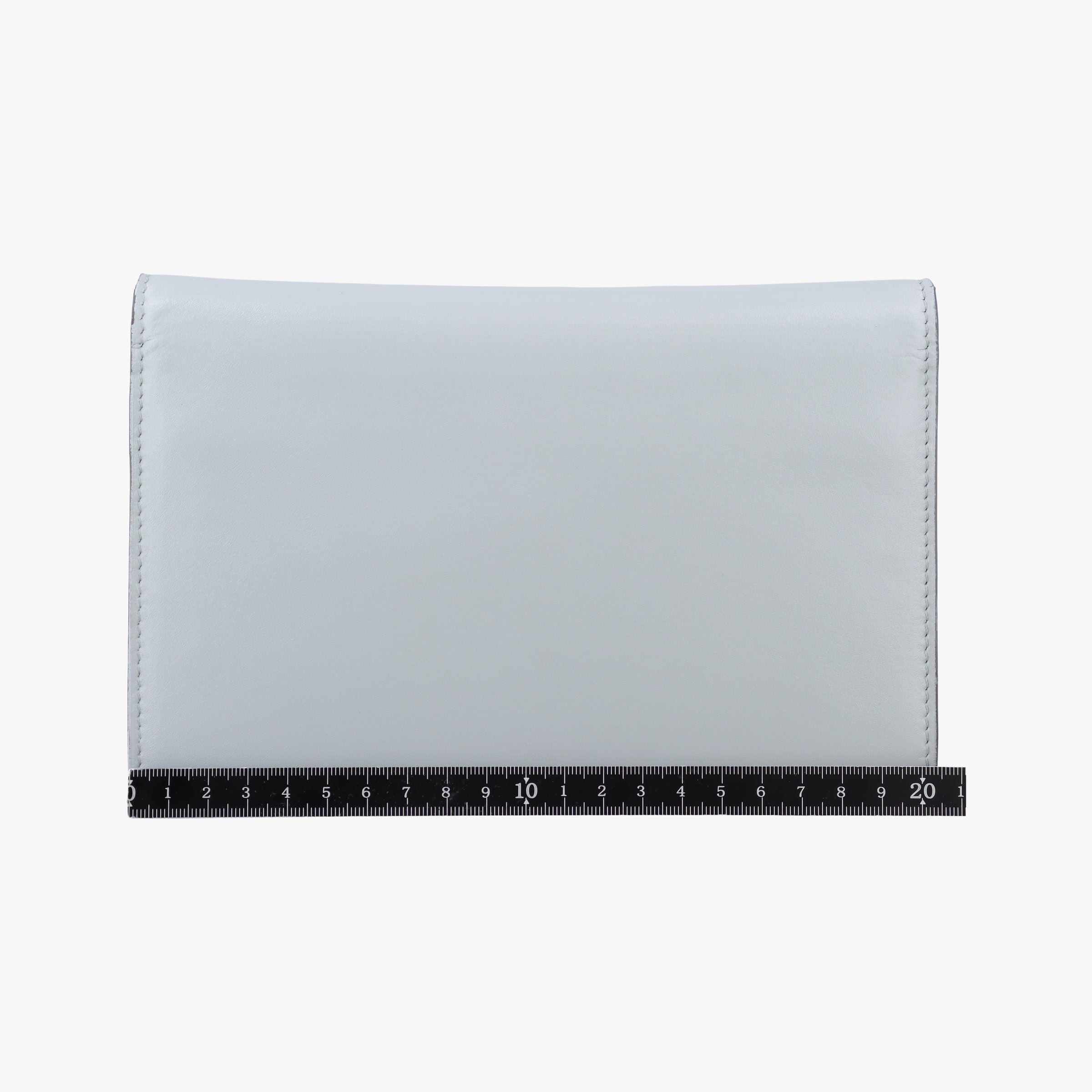 Pre-owned Fendi F is Envelope Grey Leather 8BS006 shoulderbag | stylenewstar