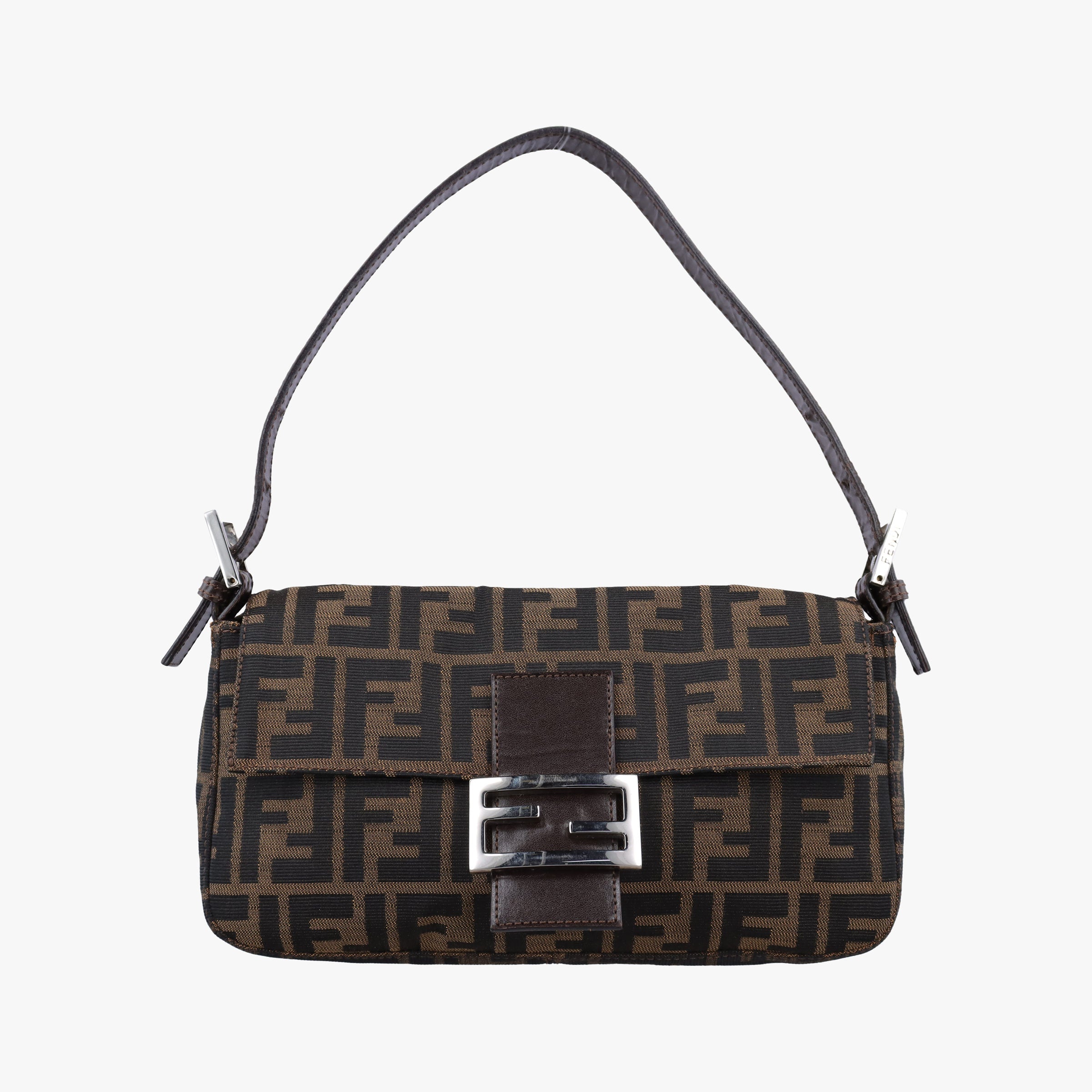 Pre-owned Fendi Baguette Brown canvas×leather  shoulderbag | stylenewstar