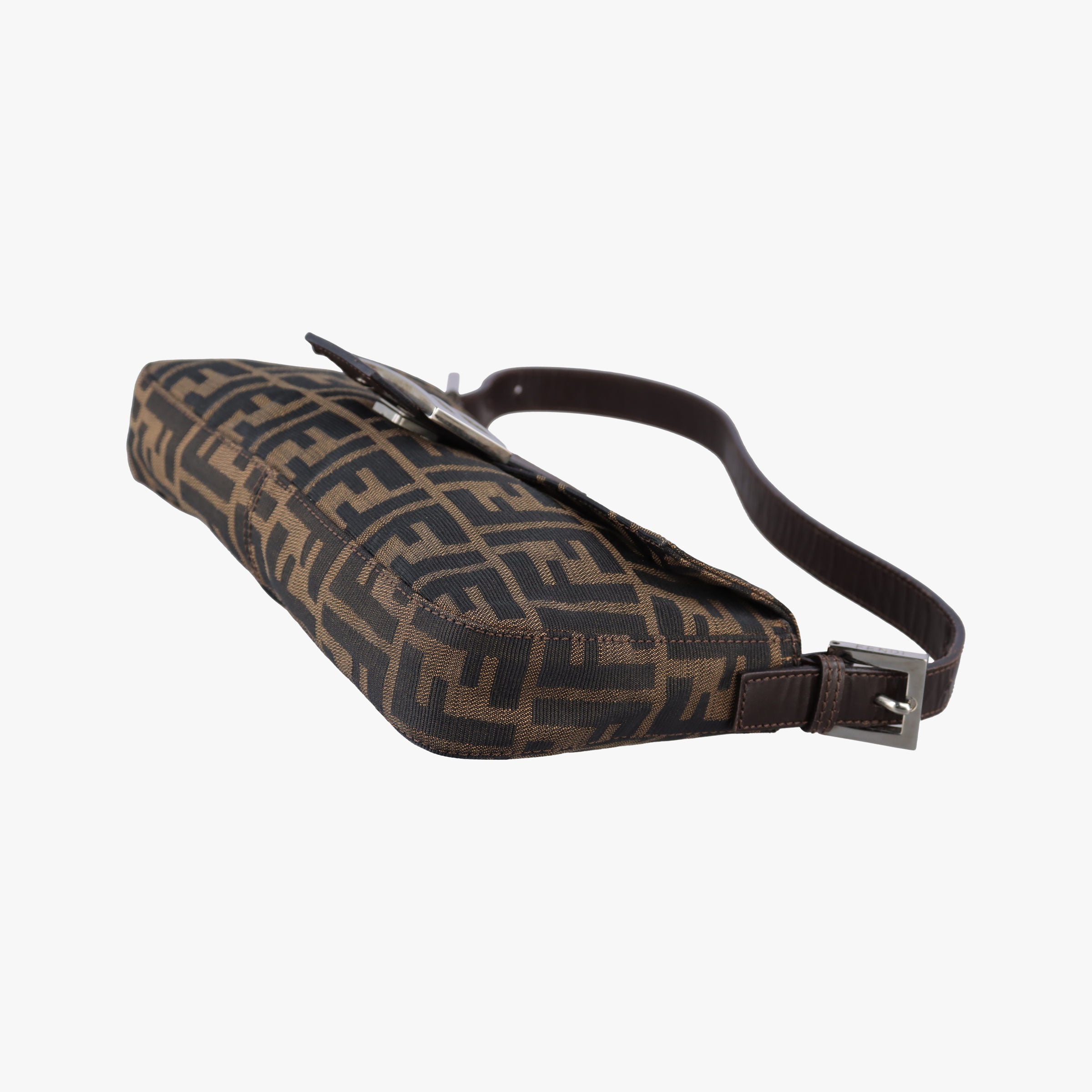 Pre-owned Fendi Baguette Brown canvas×leather  shoulderbag | stylenewstar