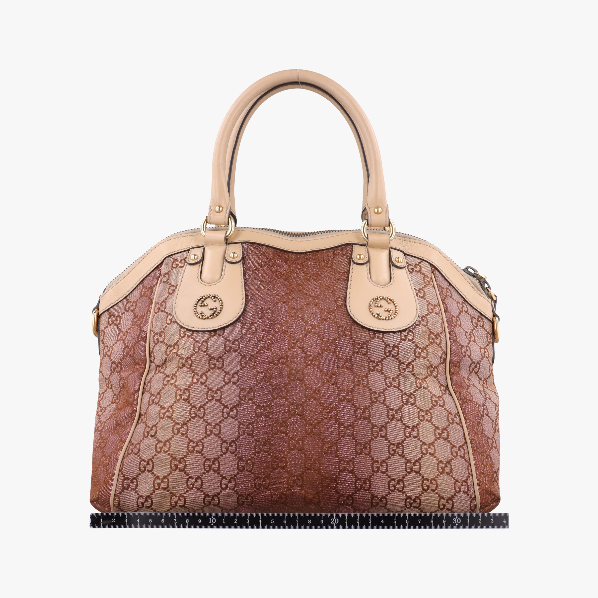 Vintage Gucci Scarlett Beige × Brownish Red canvas×leather 282299 handbag | stylenewstar