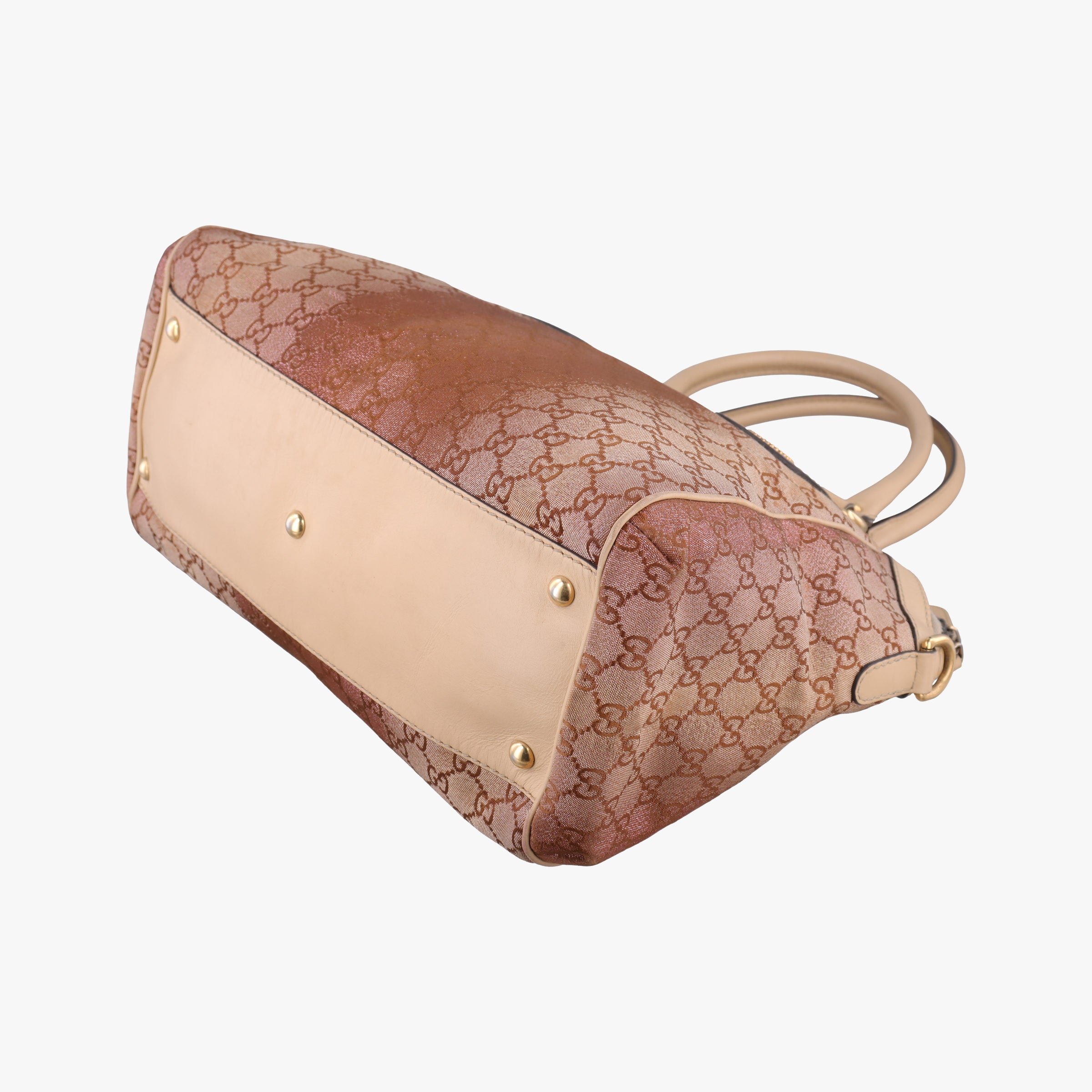 Vintage Gucci Scarlett Beige × Brownish Red canvas×leather 282299 handbag | stylenewstar