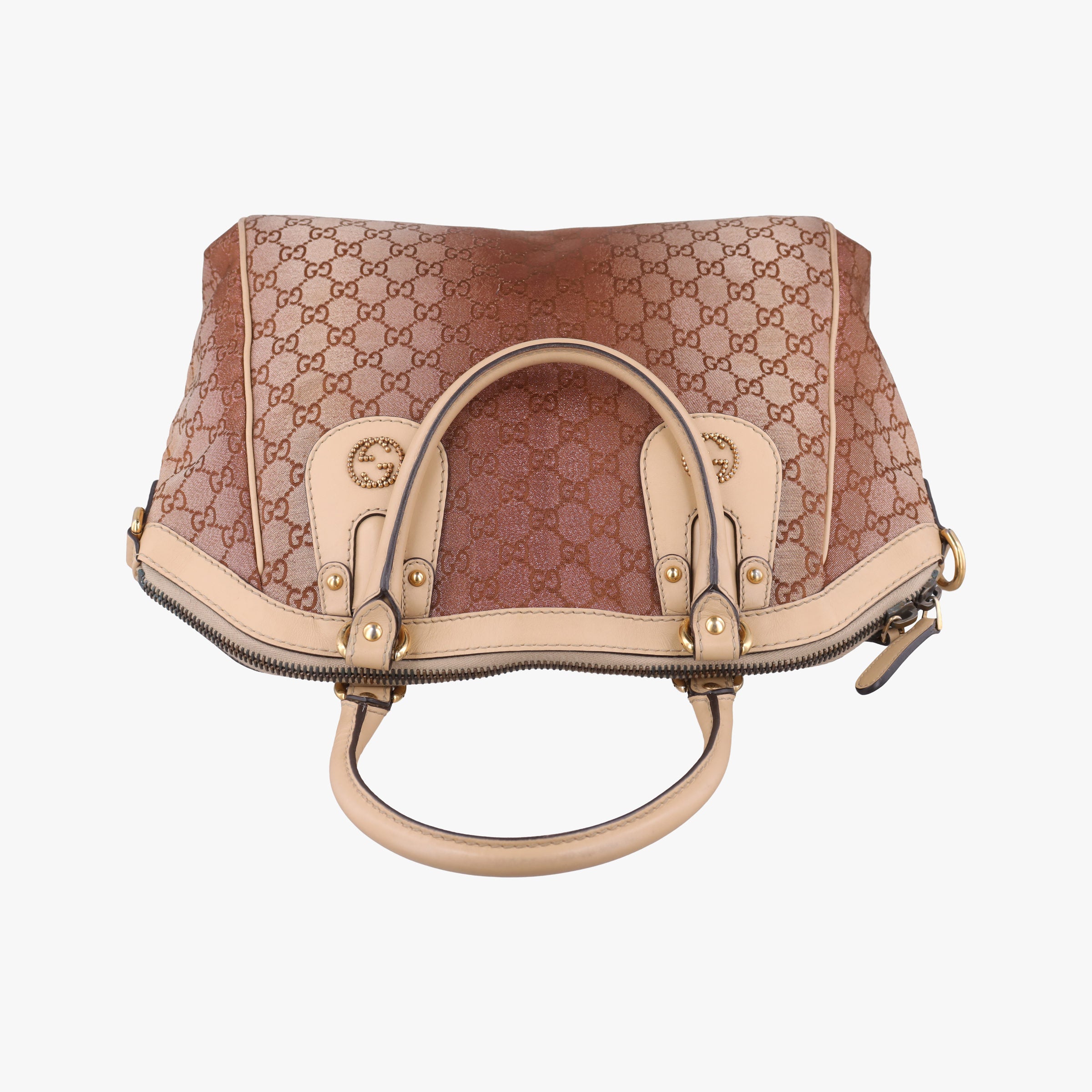 Vintage Gucci Scarlett Beige × Brownish Red canvas×leather 282299 handbag | stylenewstar