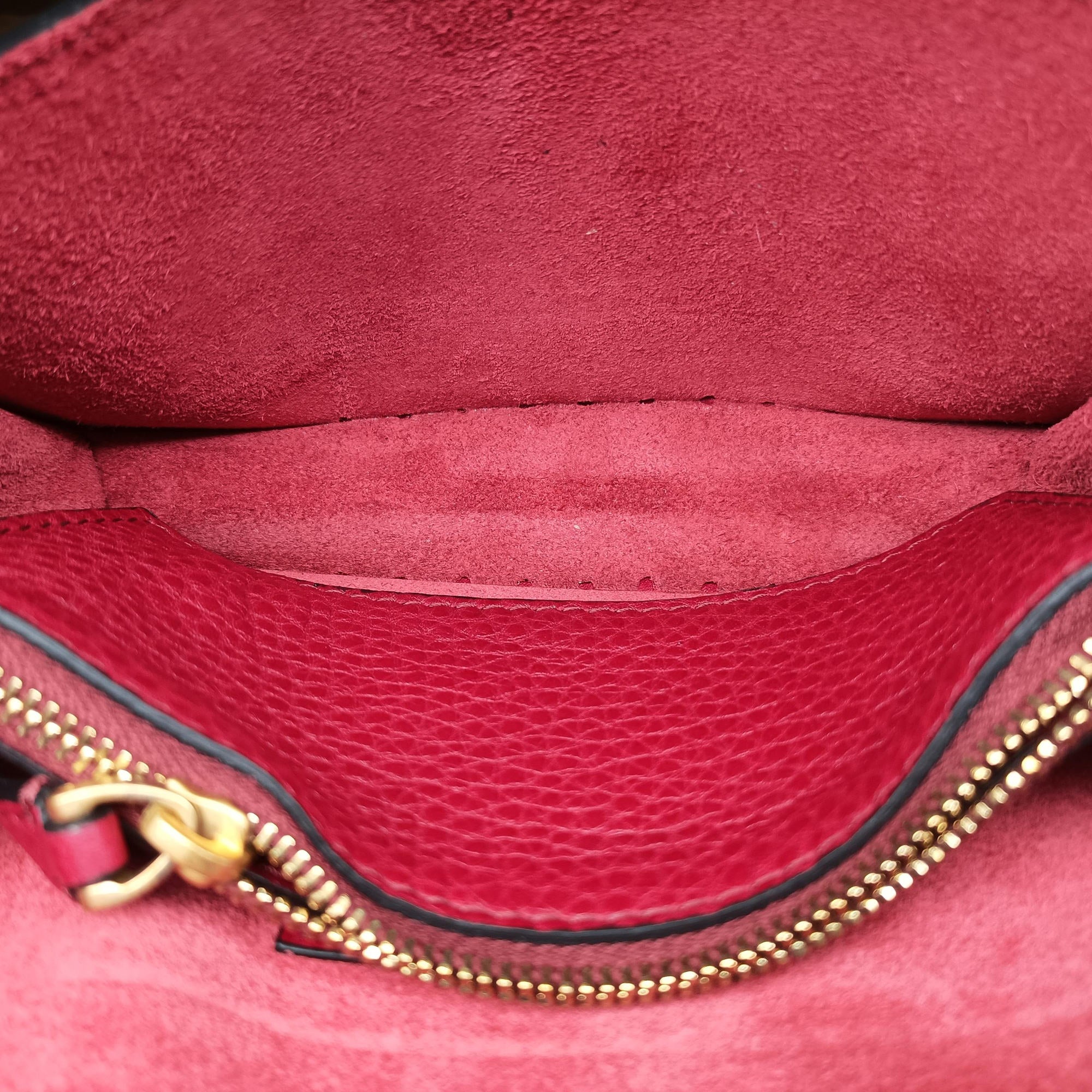 Vintage Valentino Griffin Fringe Red Leather  handbag | stylenewstar