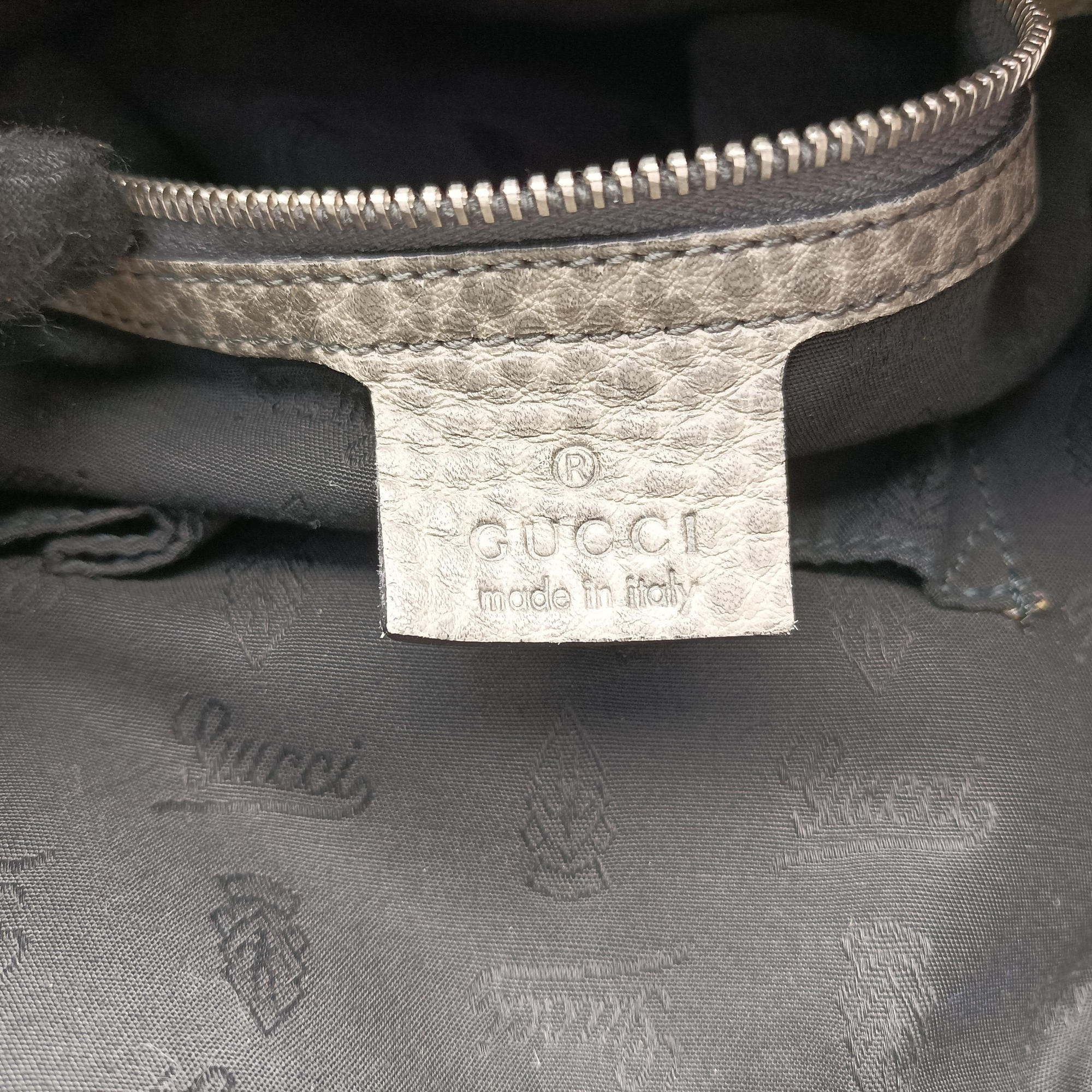 Pre-owned Gucci Bamboo Bar Grey Leather 232959 handbag | stylenewstar