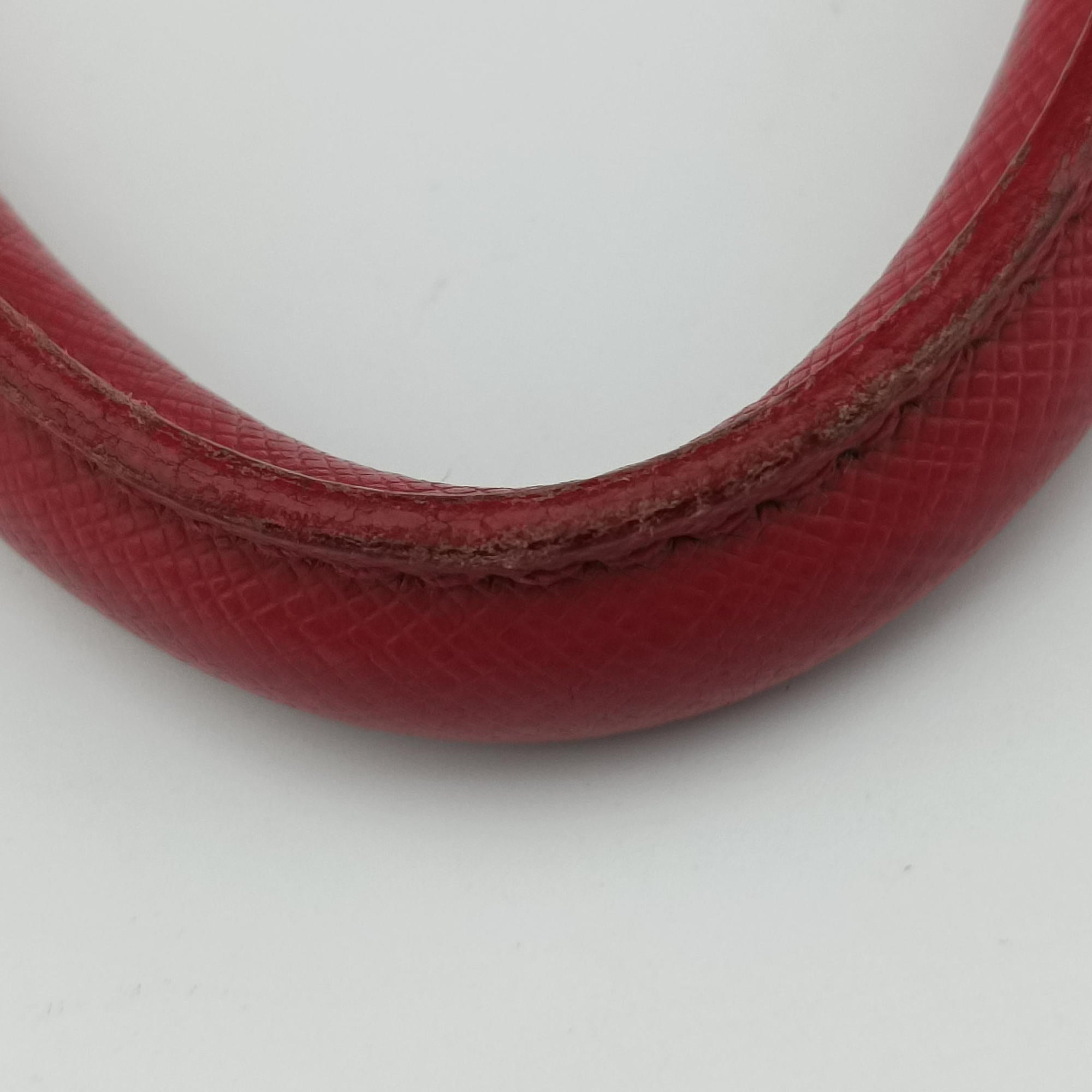 Pre-owned Prada Galleria Red SAFFIANO Leather BN1786 handbag | stylenewstar