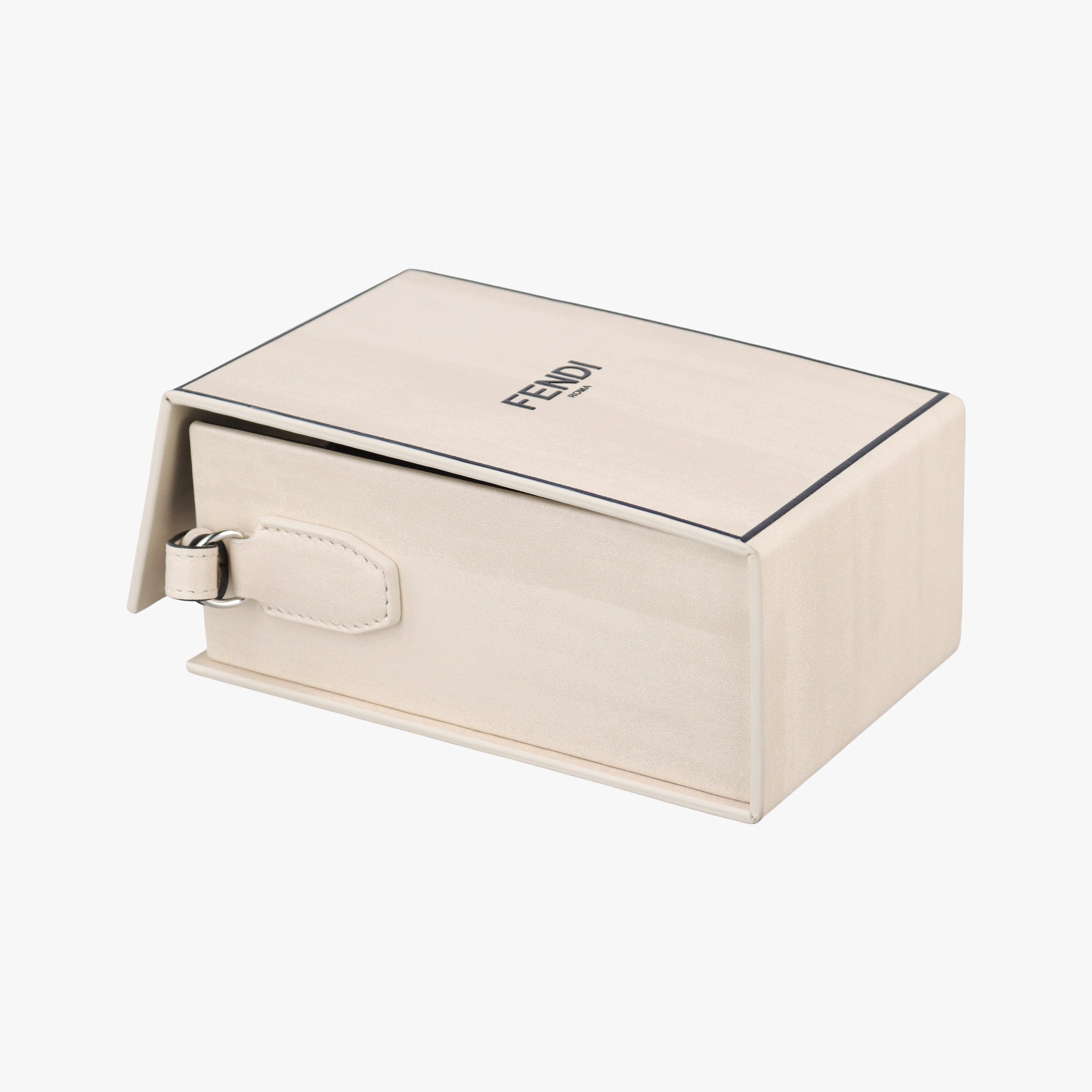 Pre-owned Fendi Vertical Box White Leather 7VA519 shoulderbag | stylenewstar