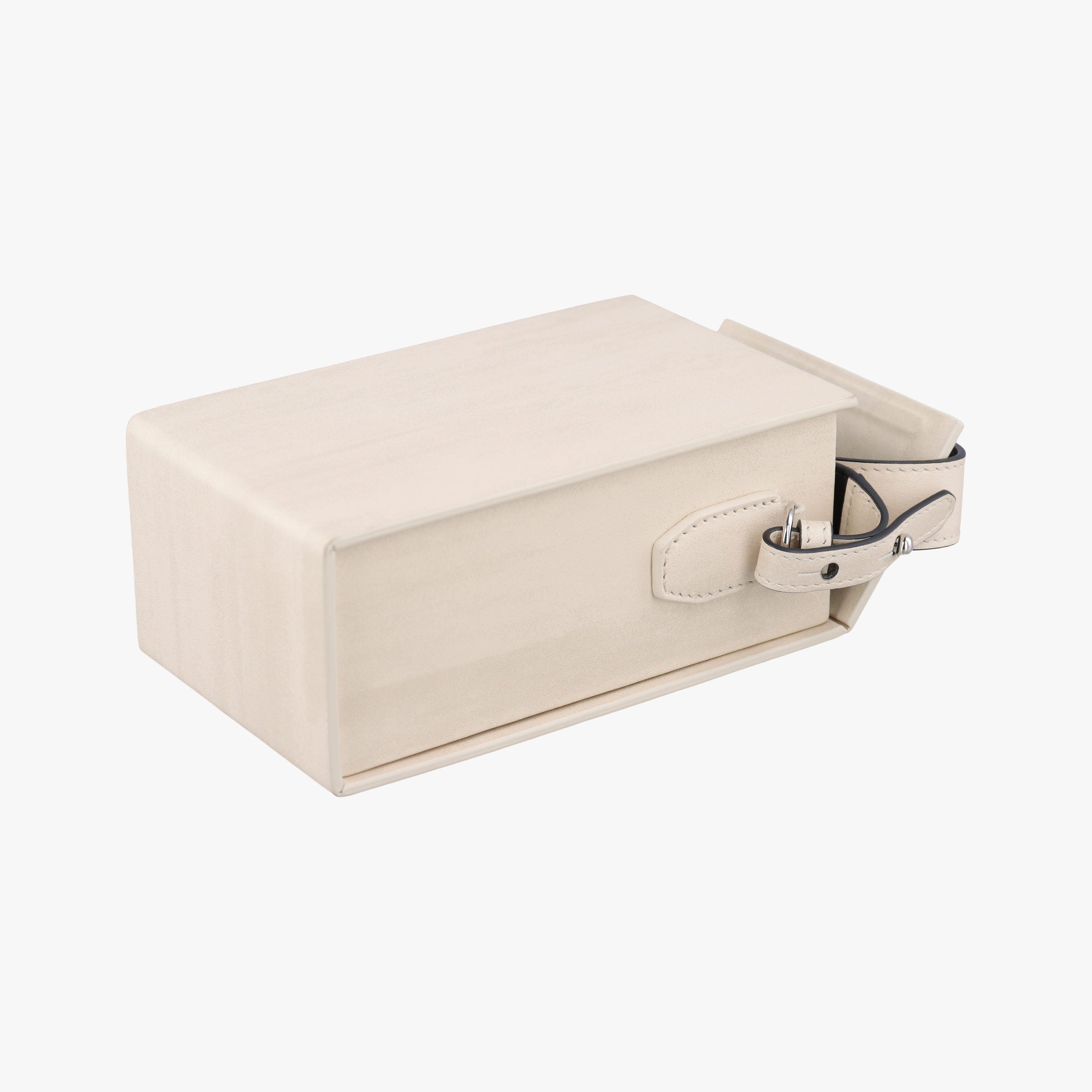 Pre-owned Fendi Vertical Box White Leather 7VA519 shoulderbag | stylenewstar